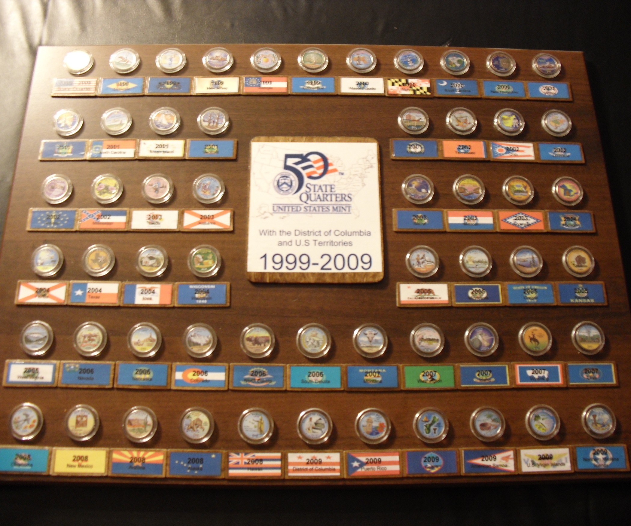Wall Display for a Coin Collection