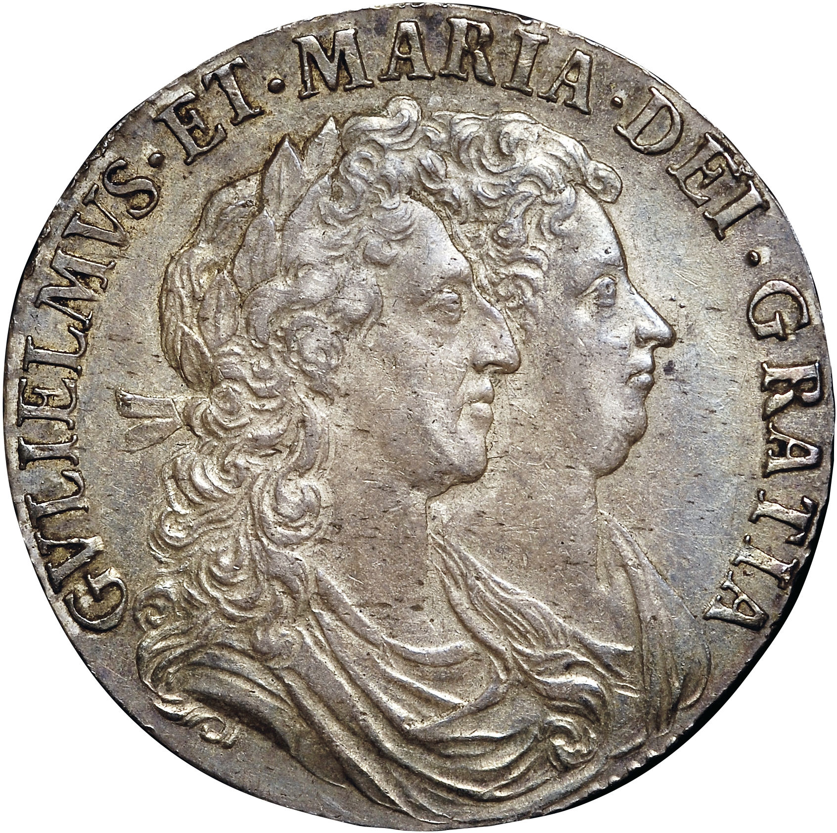 ½ Crown - William & Mary (1st busts; 2nd shield) - England – Numista
