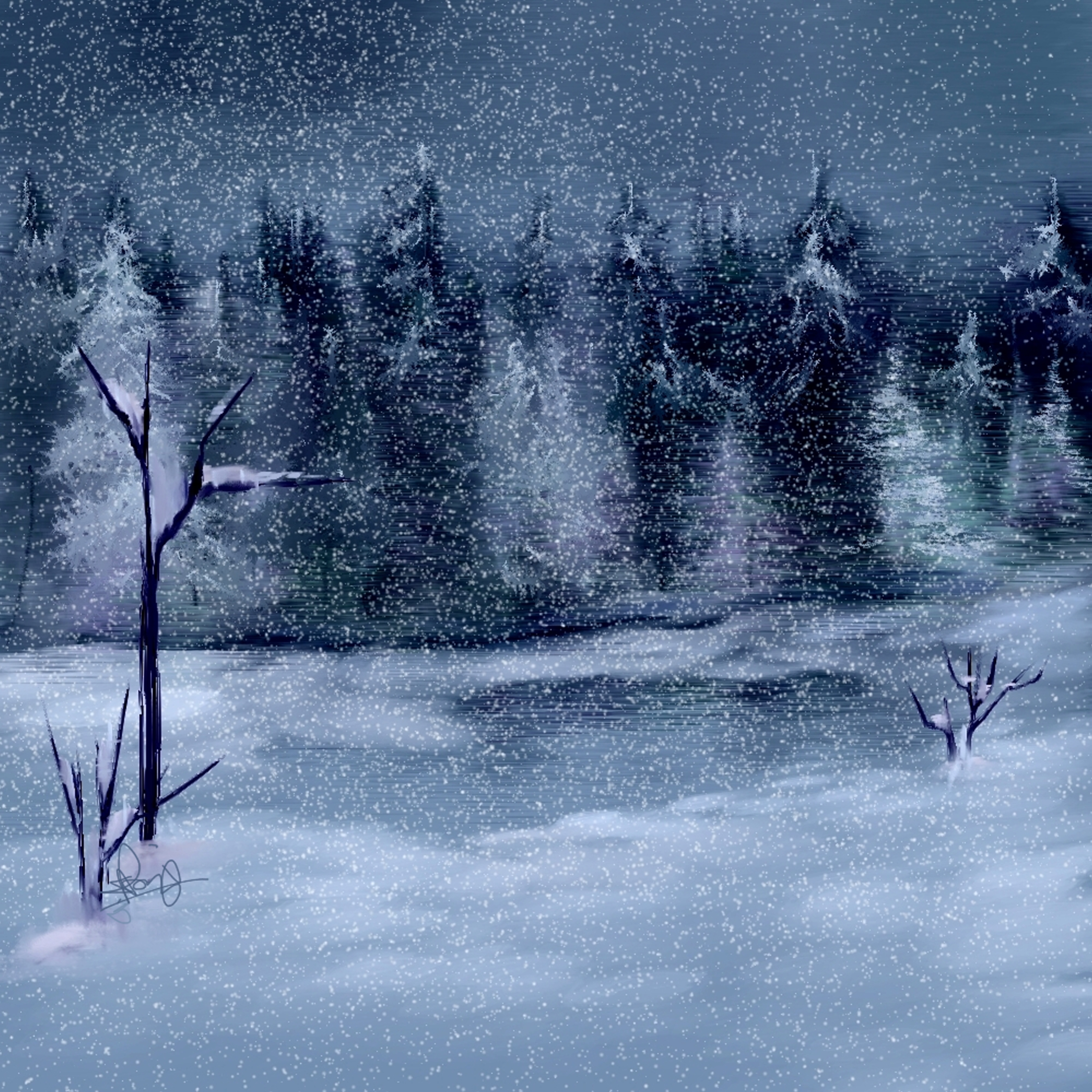 Cold Winter Evening | Skip Allen Paints