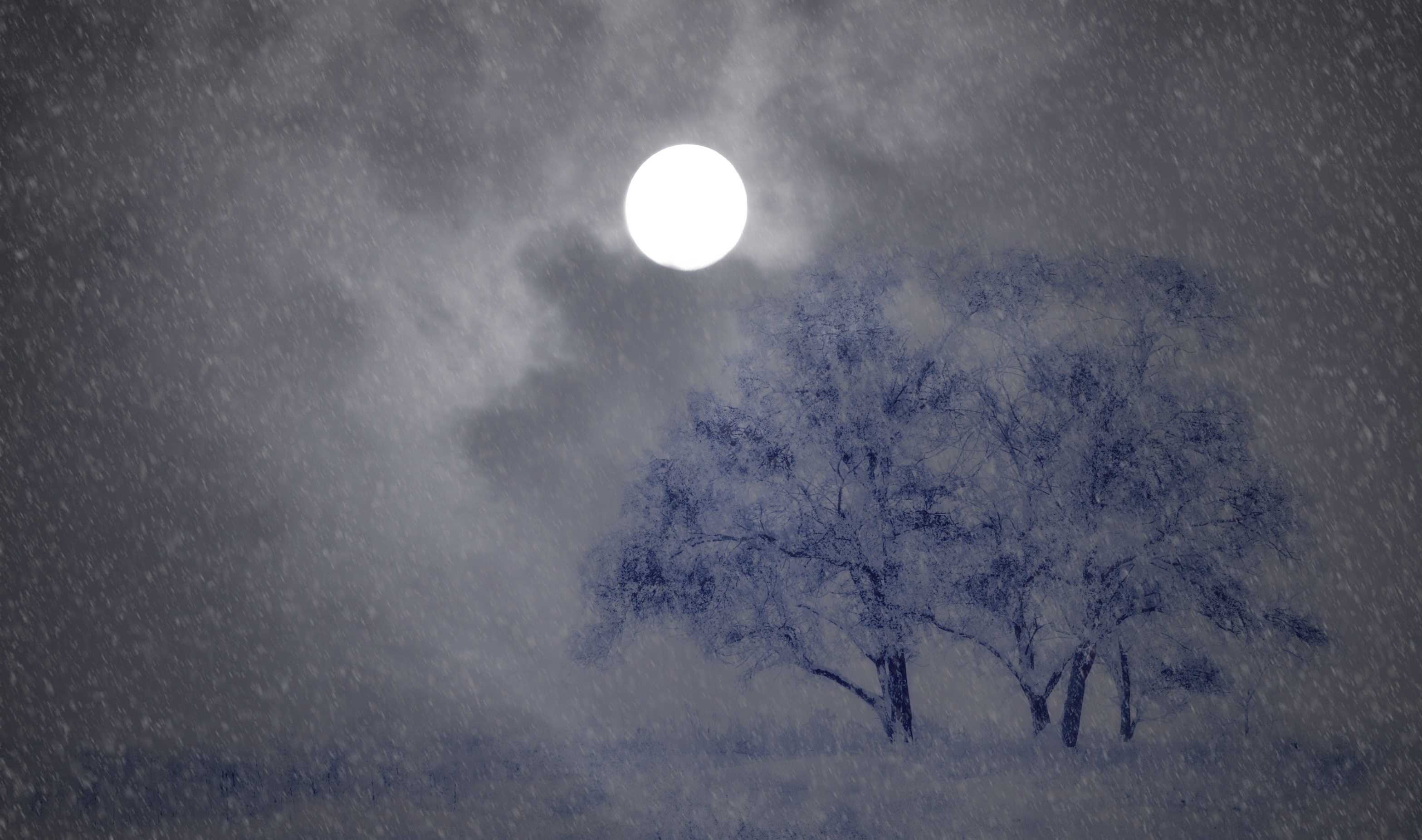 Луна песни снег