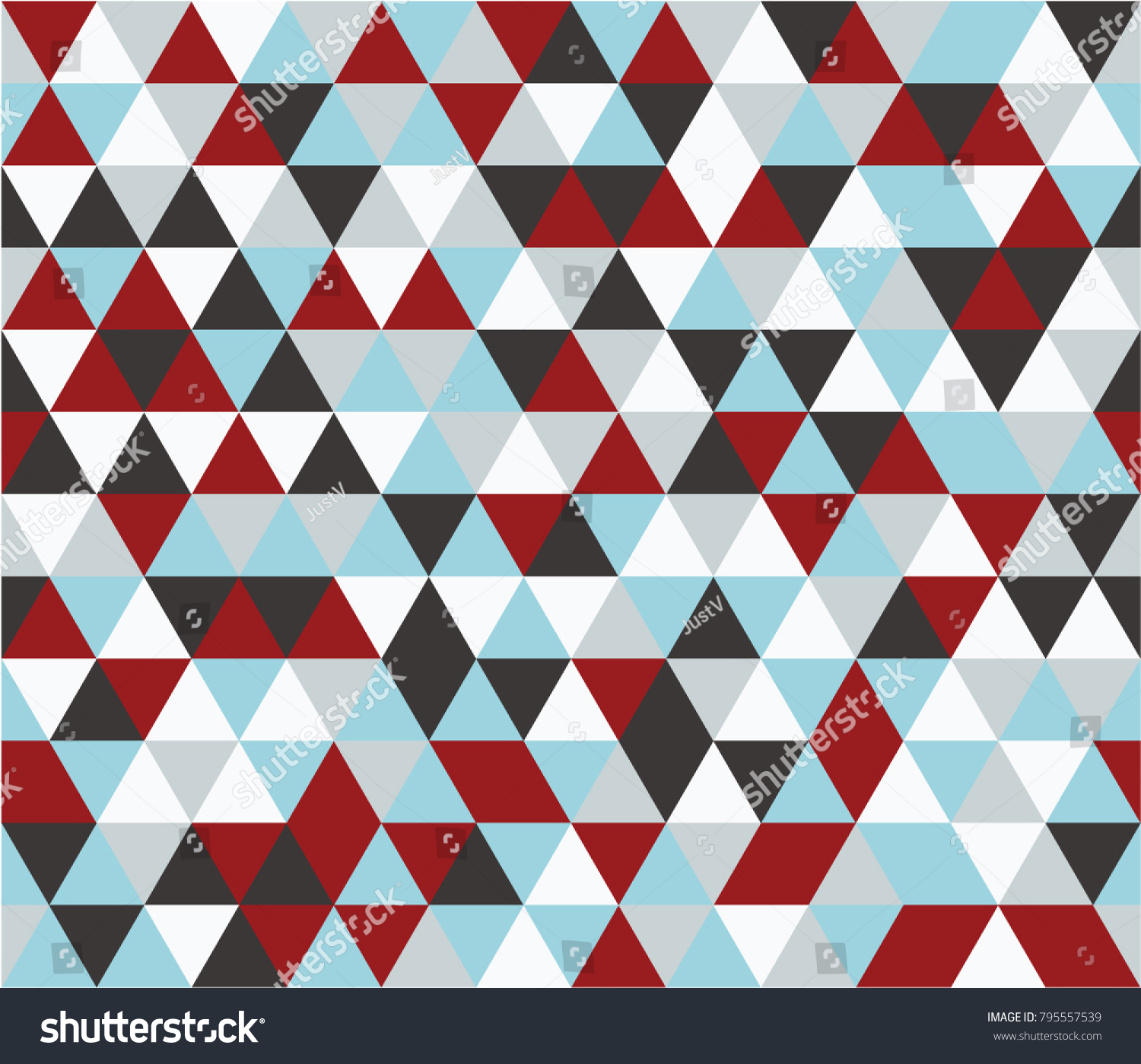 Seamless Triangles Pattern Red Blue Grey Stock Photo (Photo, Vector ...