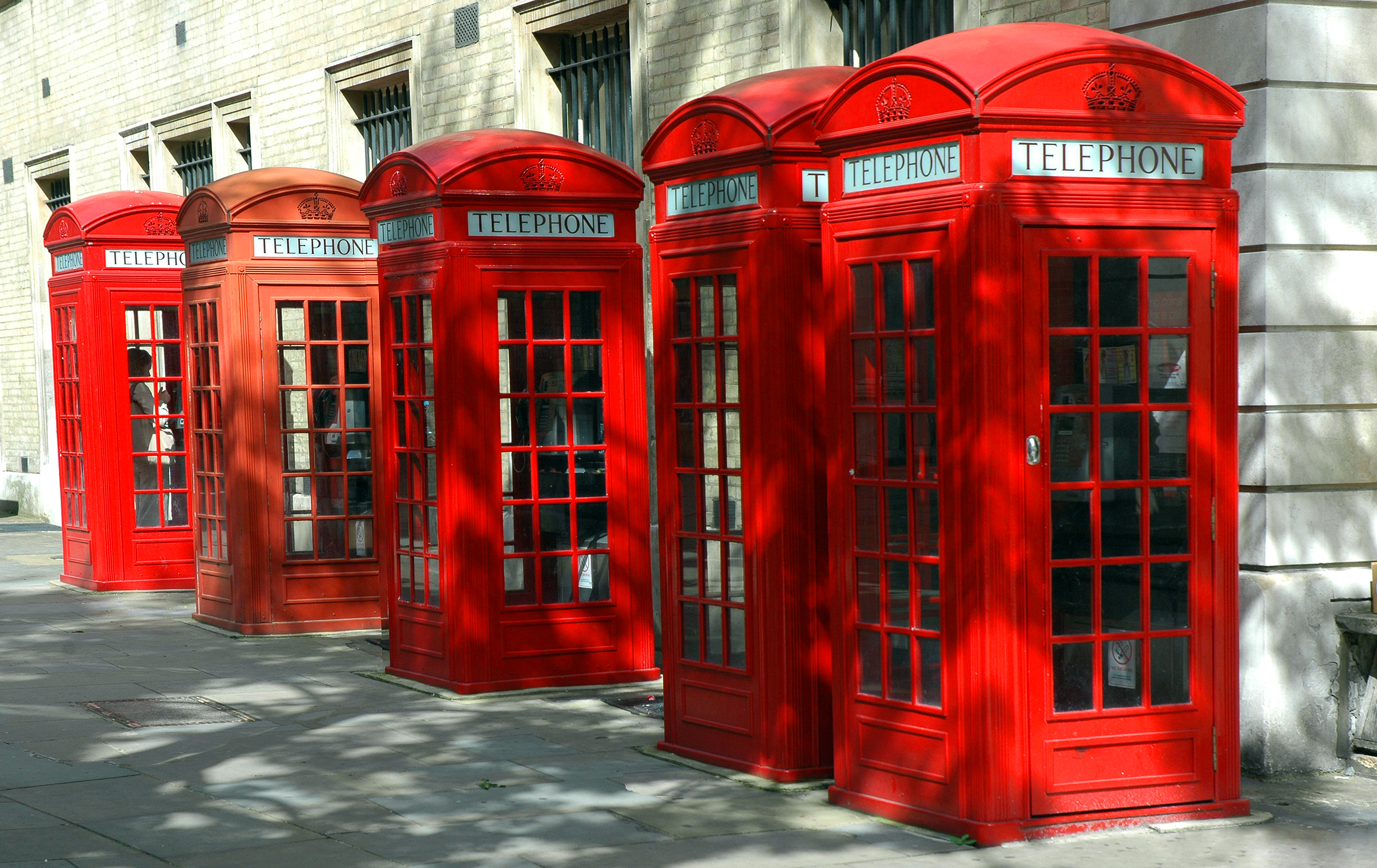 5 Red Telephone Booths, London, England | pantheon photography ...