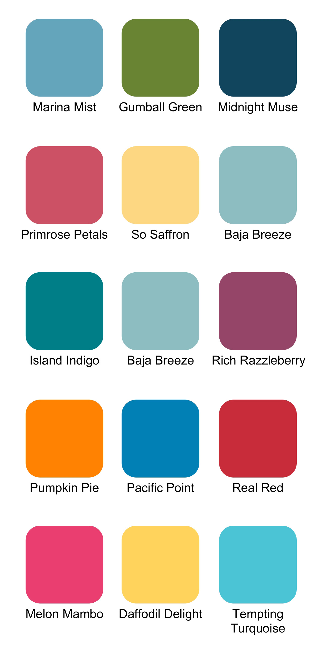Stampin' Up! Color Combinations for Summer - Ink it Up With Jessica ...
