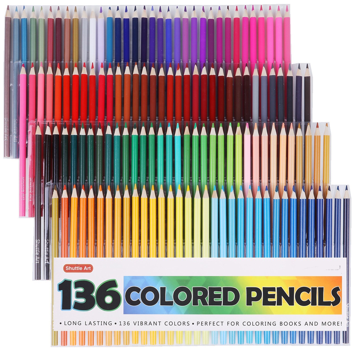 Amazon.com : Shuttle Art 136 Colored Pencils, Soft Core Color Pencil ...