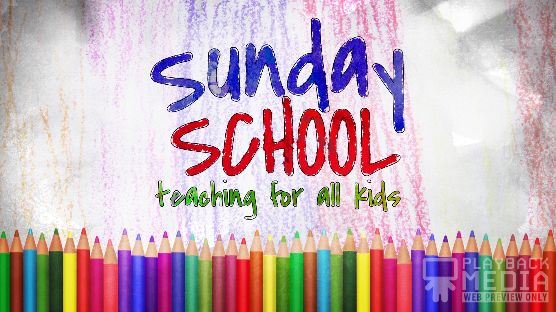 Color Pencils Sunday School Still - Playback Media