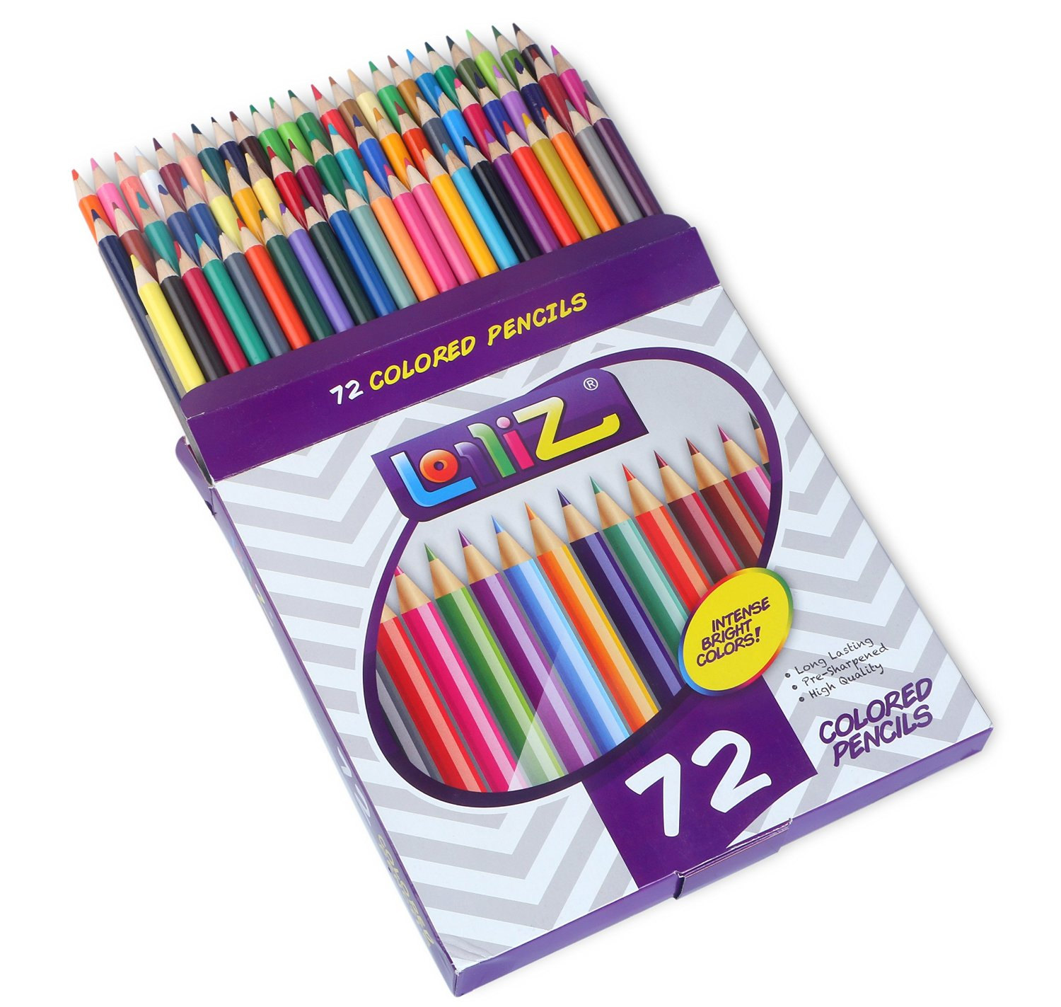 LolliZ® 72 Colored Pencils Set with 72 Unique Color Choices