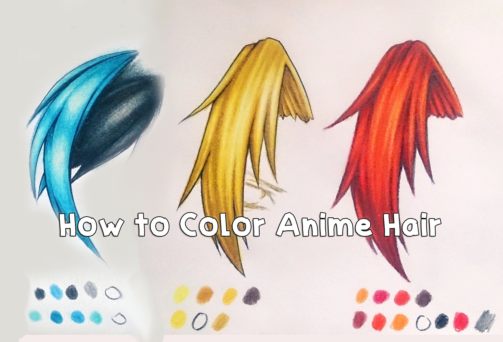 Hair Coloring Tutorial Using Color Pencils - YouTube