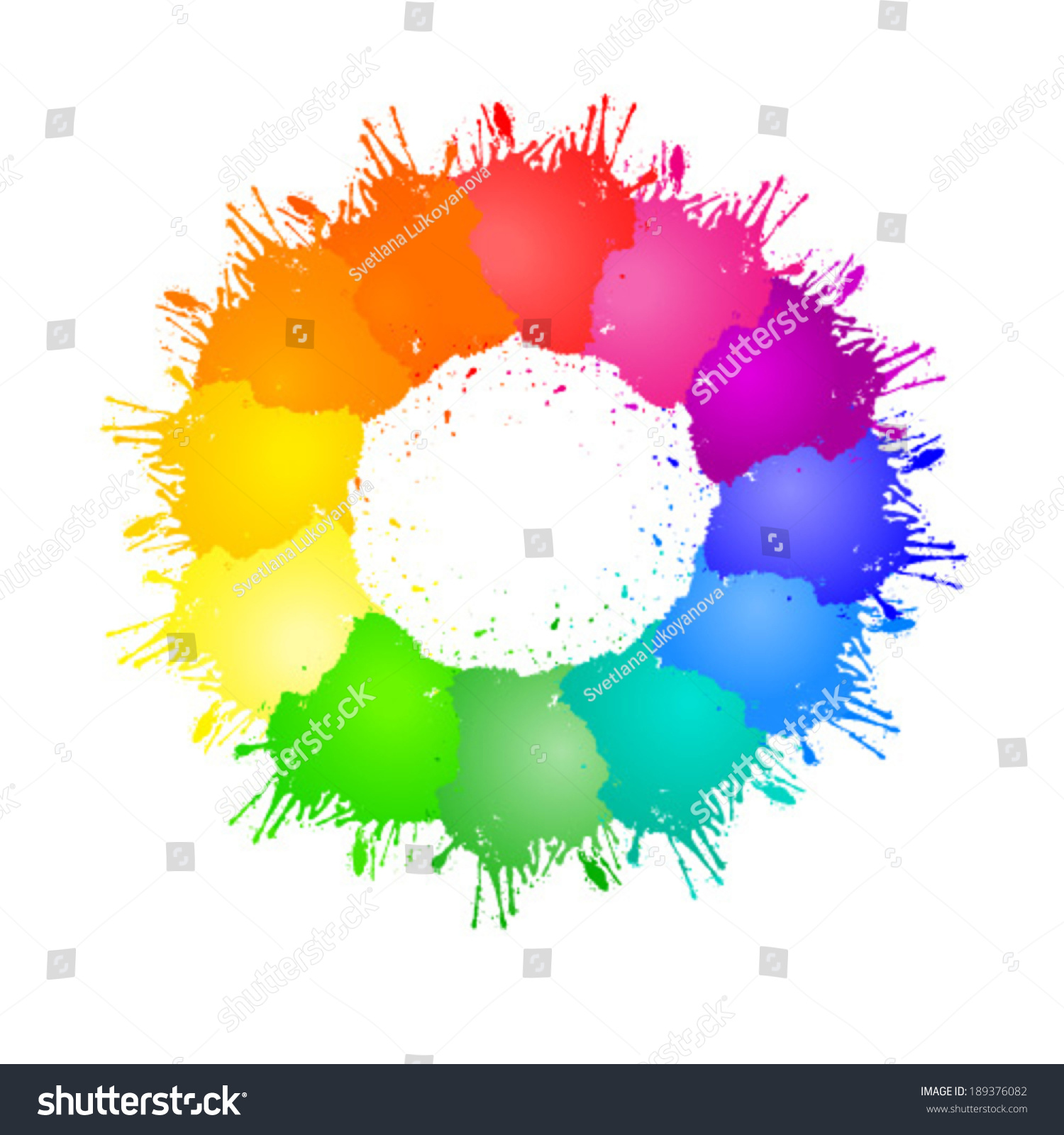 Vector Color Wheel Color Spots Stock Vector 189376082 - Shutterstock