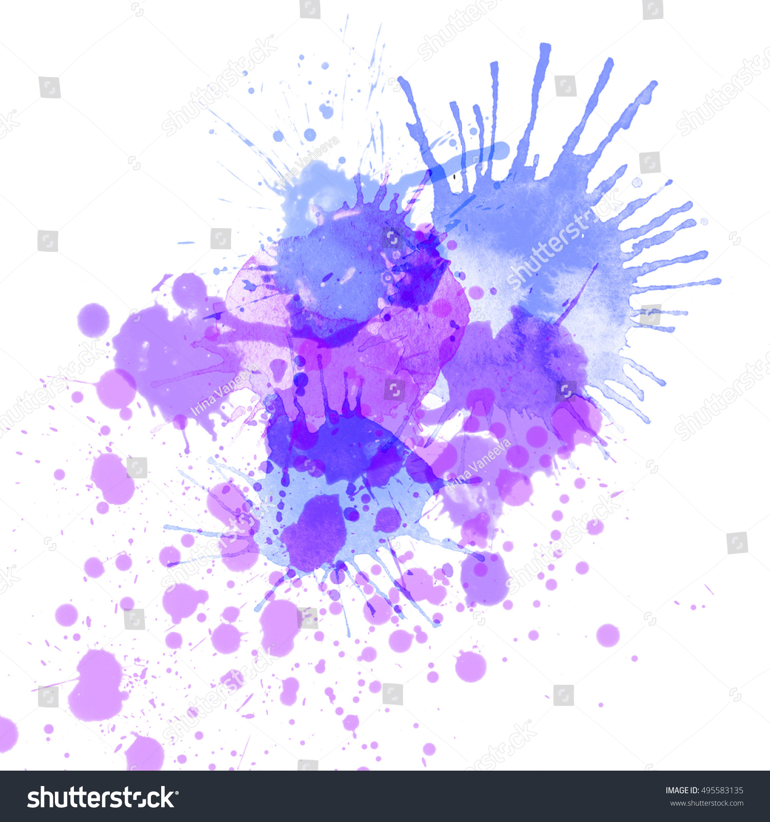 Abstract Paint Spots On White Background Stock Illustration ...