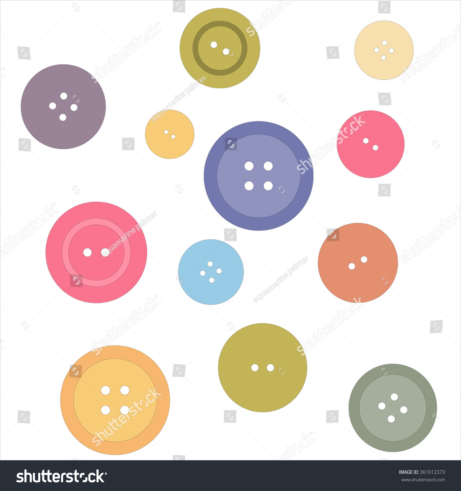 Colored Buttons Stock Vector 361012373 - Shutterstock
