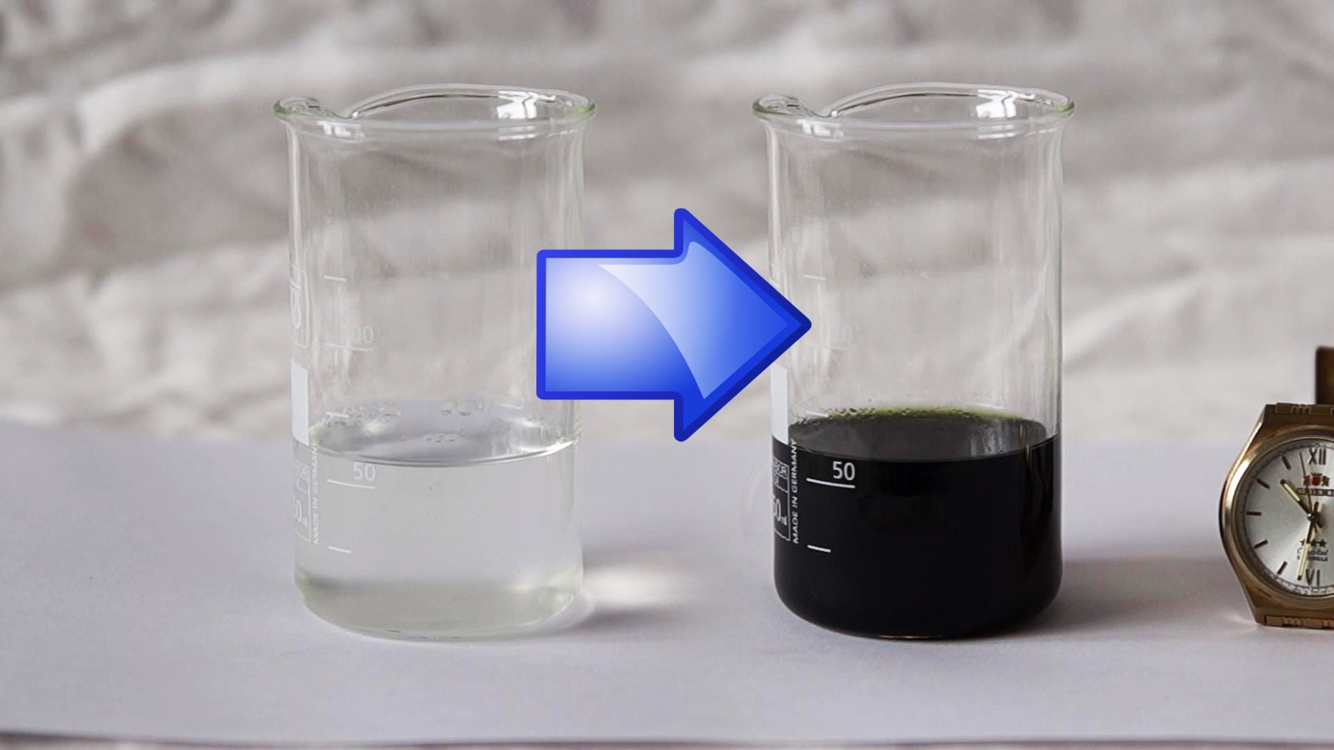 Iodine Clock Reaction Chemical Experiment! - YouTube