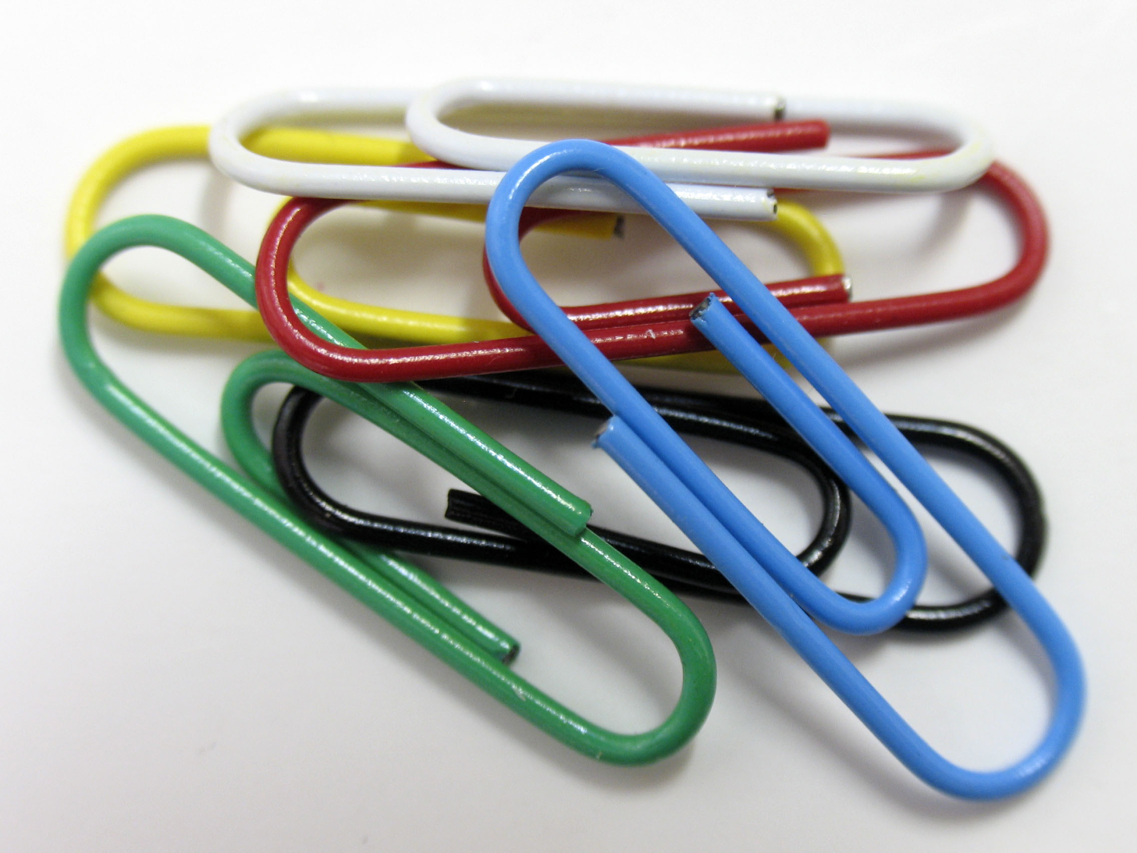 Colored paper clips photo