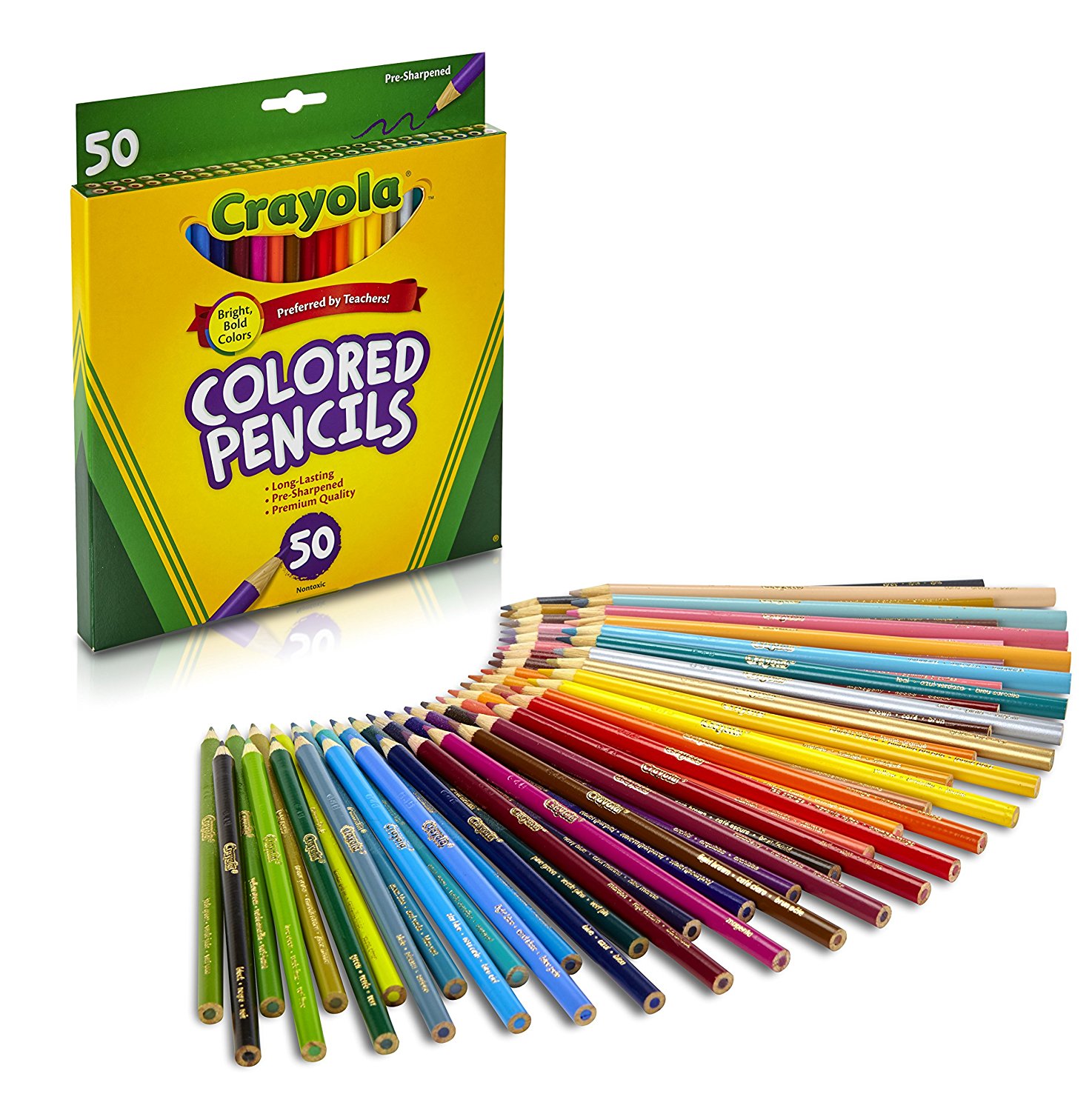 Amazon.com: Crayola Colored Pencils, 50 Count, Adult Coloring: Toys ...