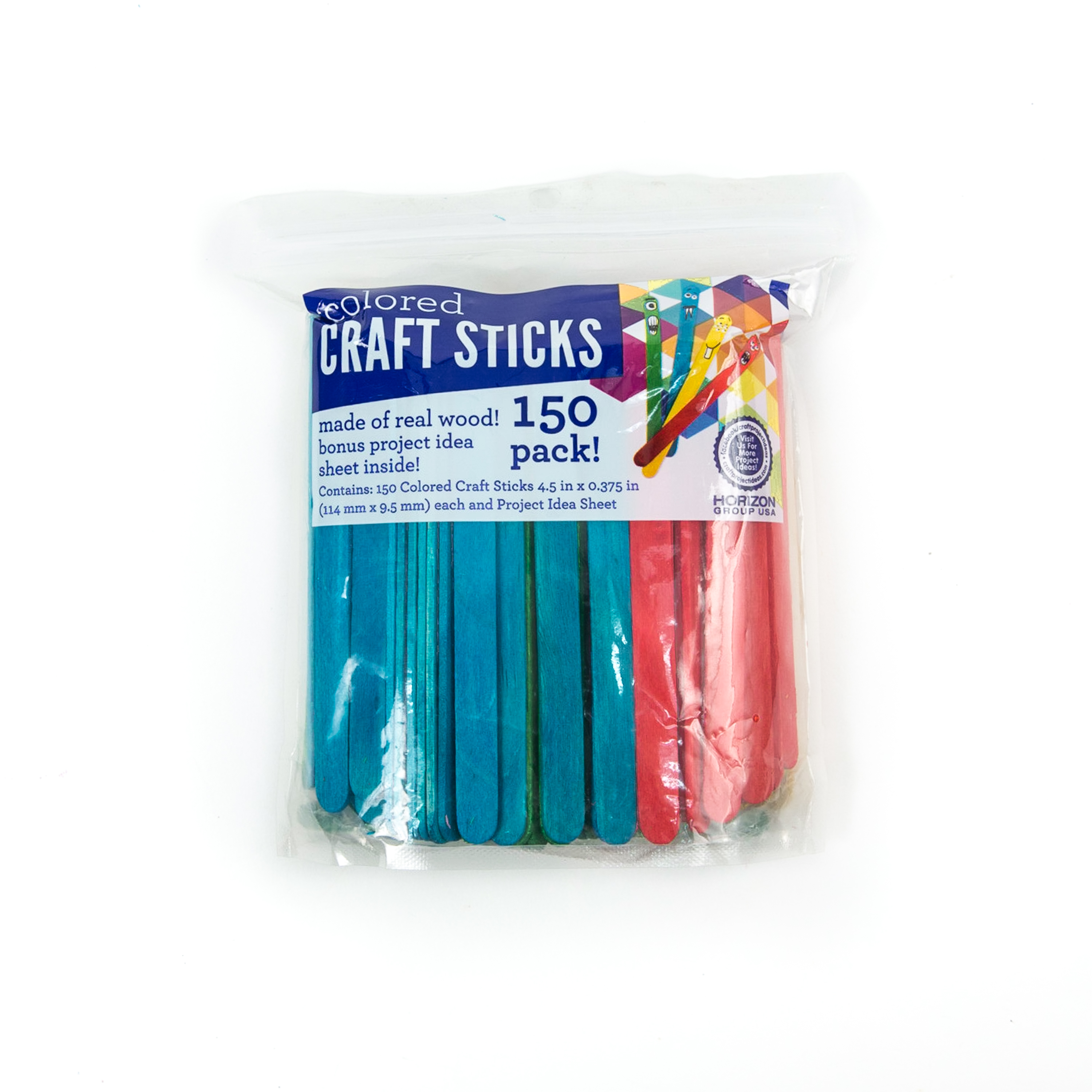 Kids Craft Wood Craft Sticks, Assorted Colors - Walmart.com
