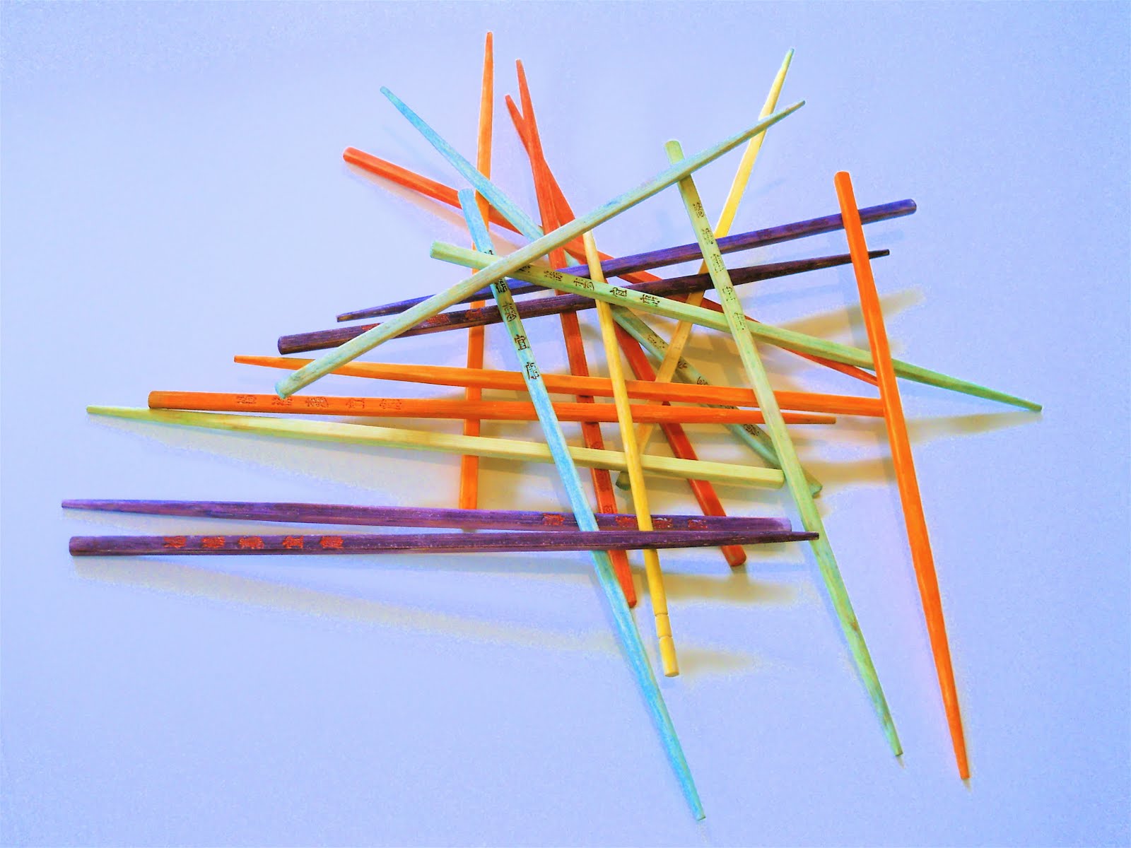 Roots of Simplicity: DIY Pick Up Sticks Game : Colored Chopsticks