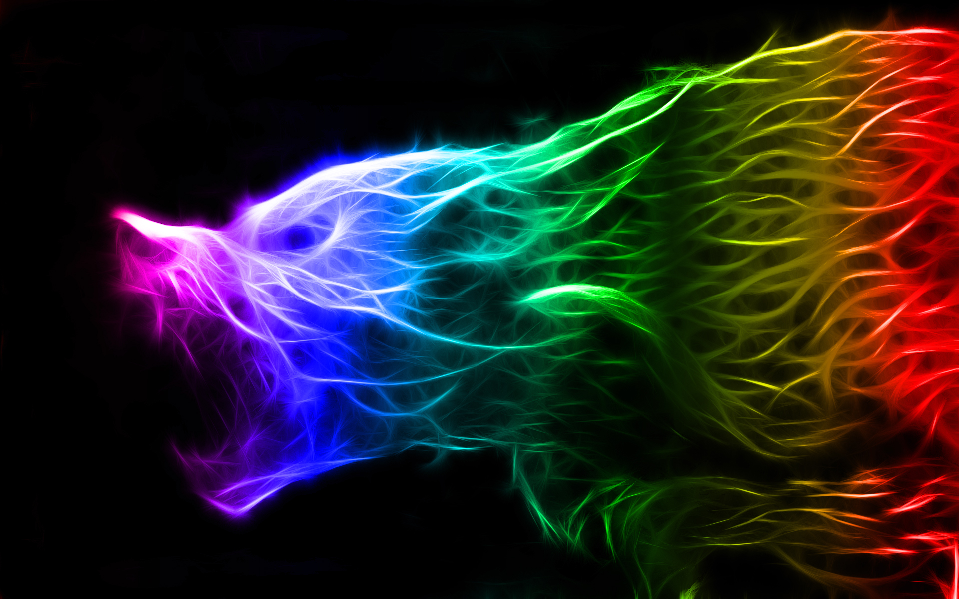 Colorful Fractal Wolf by Wocorcaman on DeviantArt