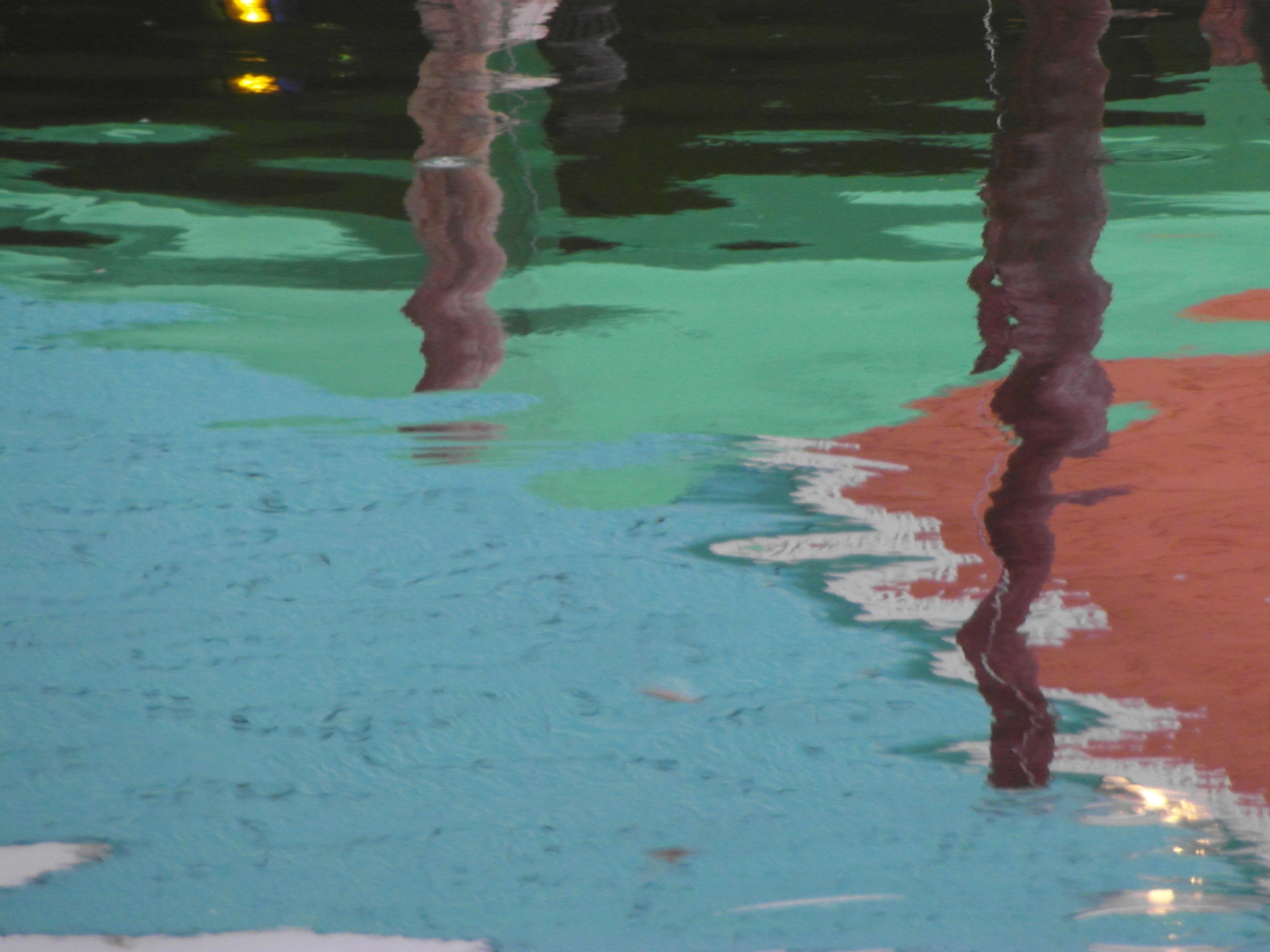 Colorful abstract harbor reflection photo