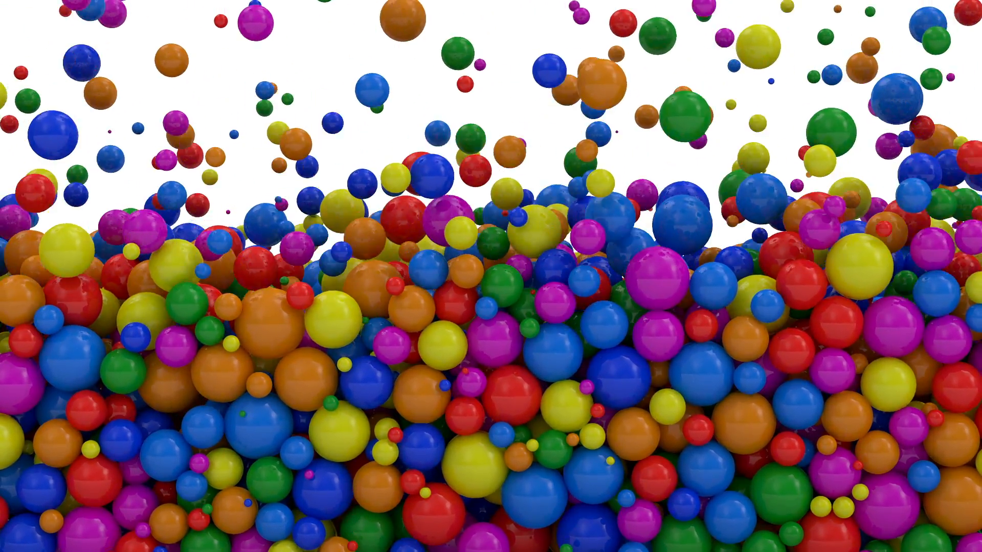 Animation of Colorful Balls Falling with Alpha Channel. Full HD ...