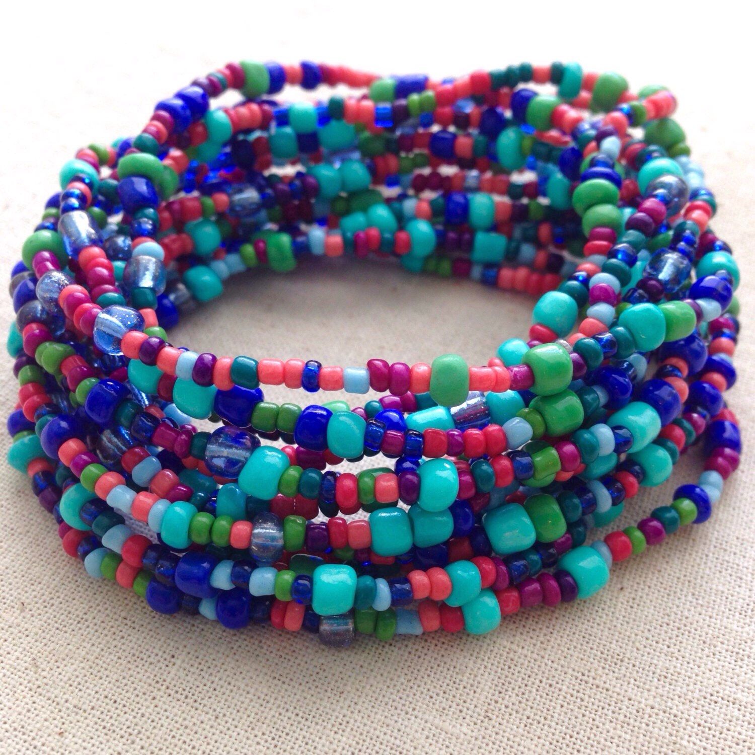 Colorful Bracelets, Multi Colored Chunky Bracelets, Stretch ...