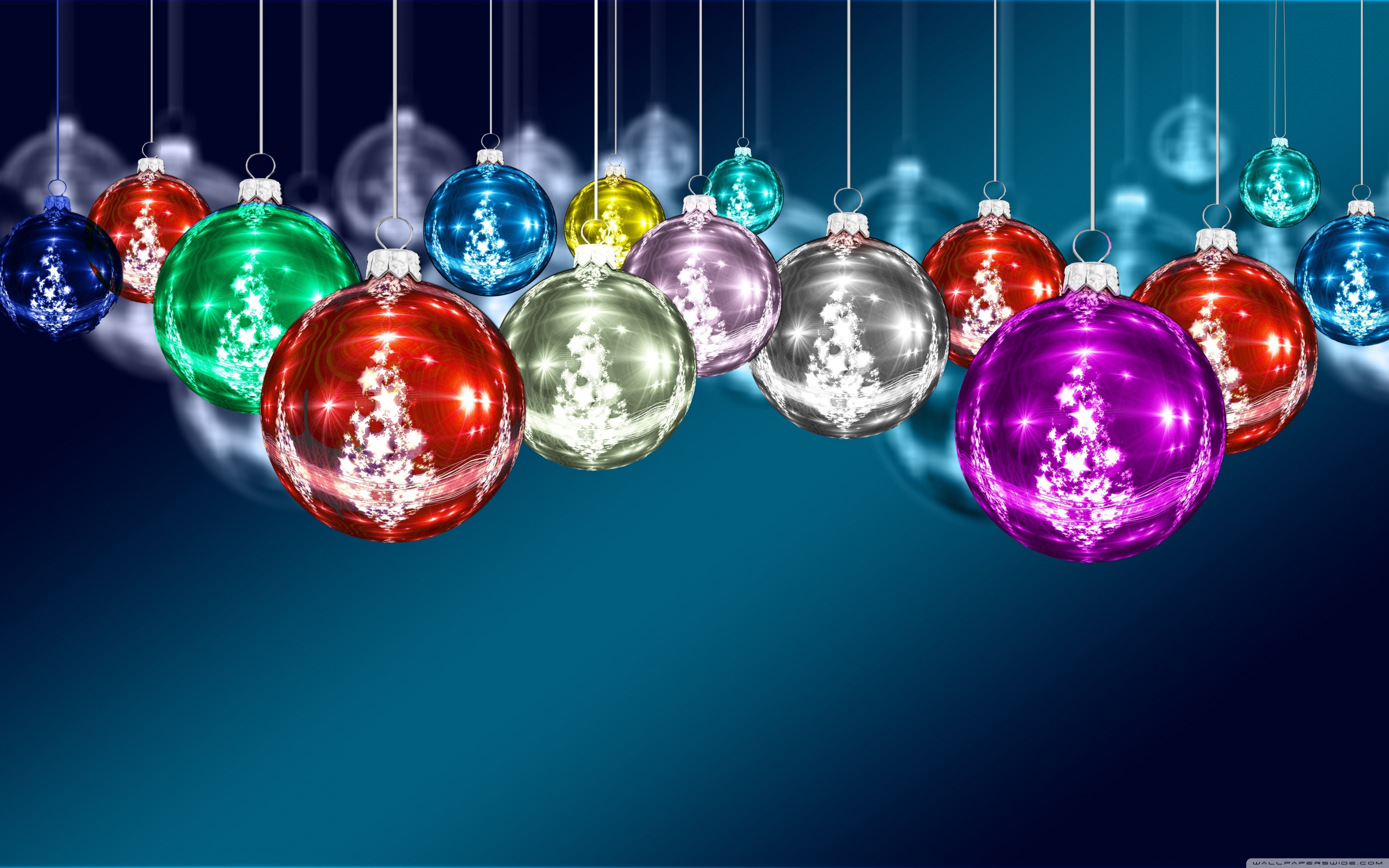 Colorful Christmas Balls ❤ 4K HD Desktop Wallpaper for 4K Ultra HD ...