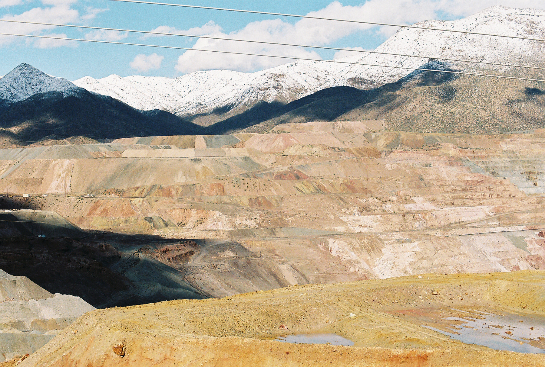 Colorful copper mine photo