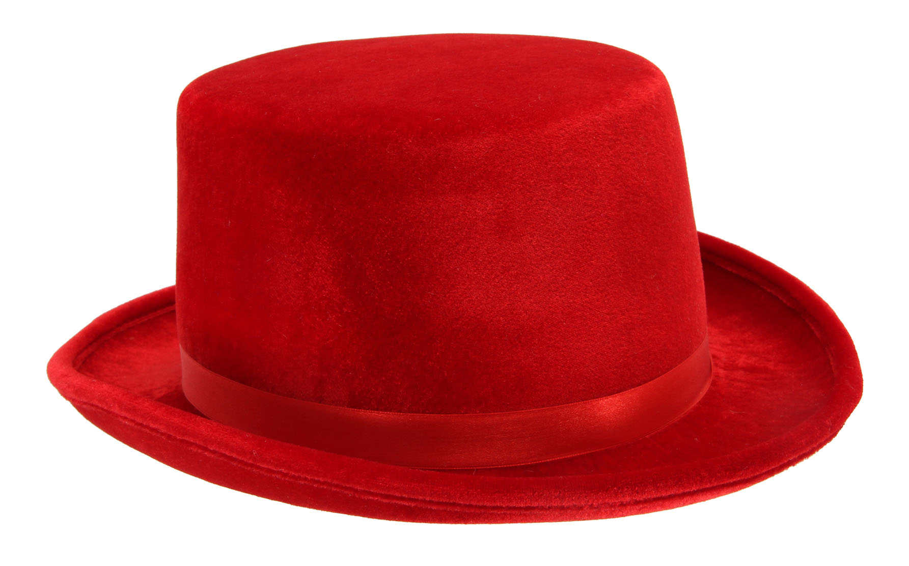 Red Velvet Top Hat - Costumes Wigs Theater Makeup and Accessories