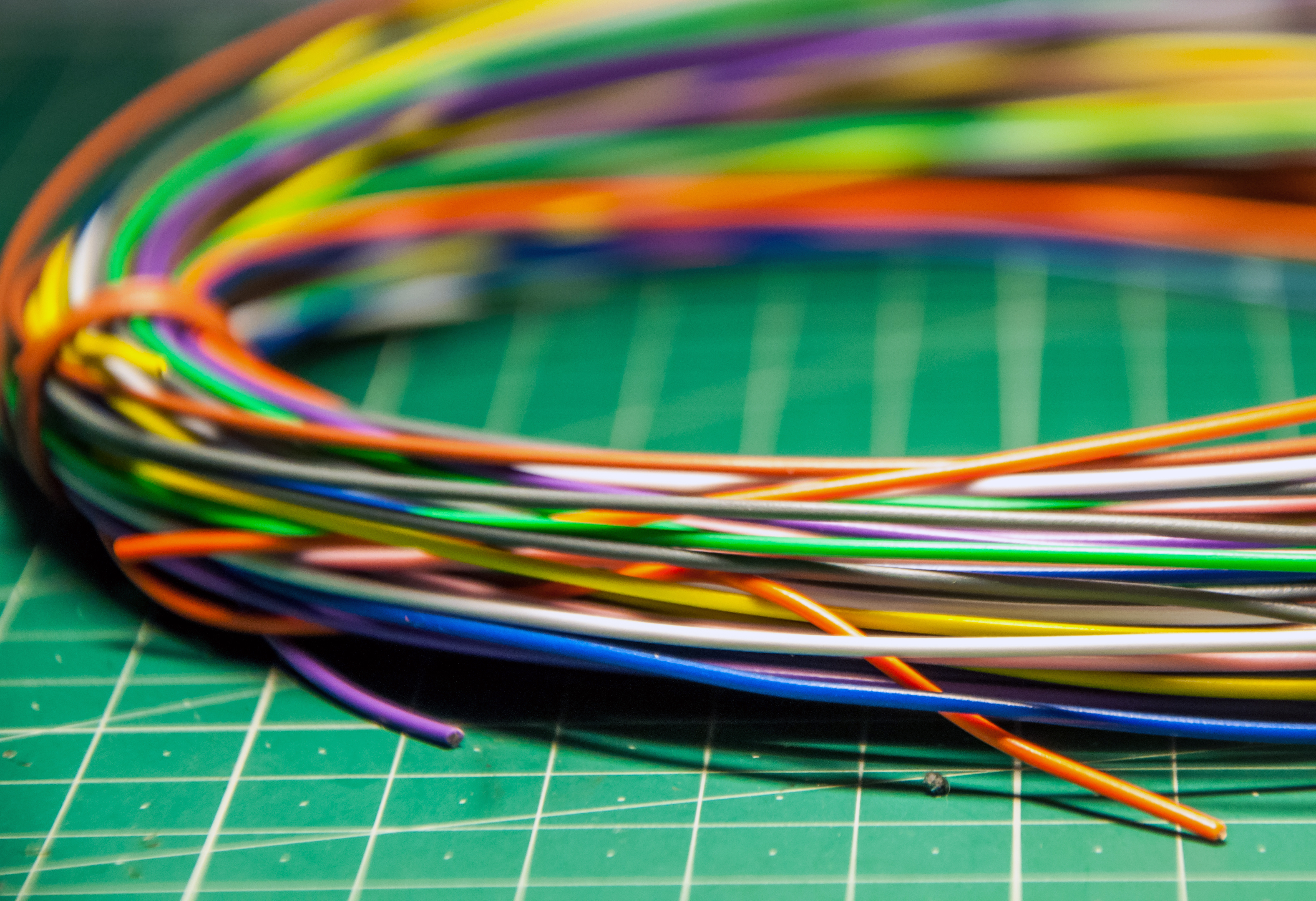 Colorful electrical cables, Black, Power, Link, Network, HQ Photo