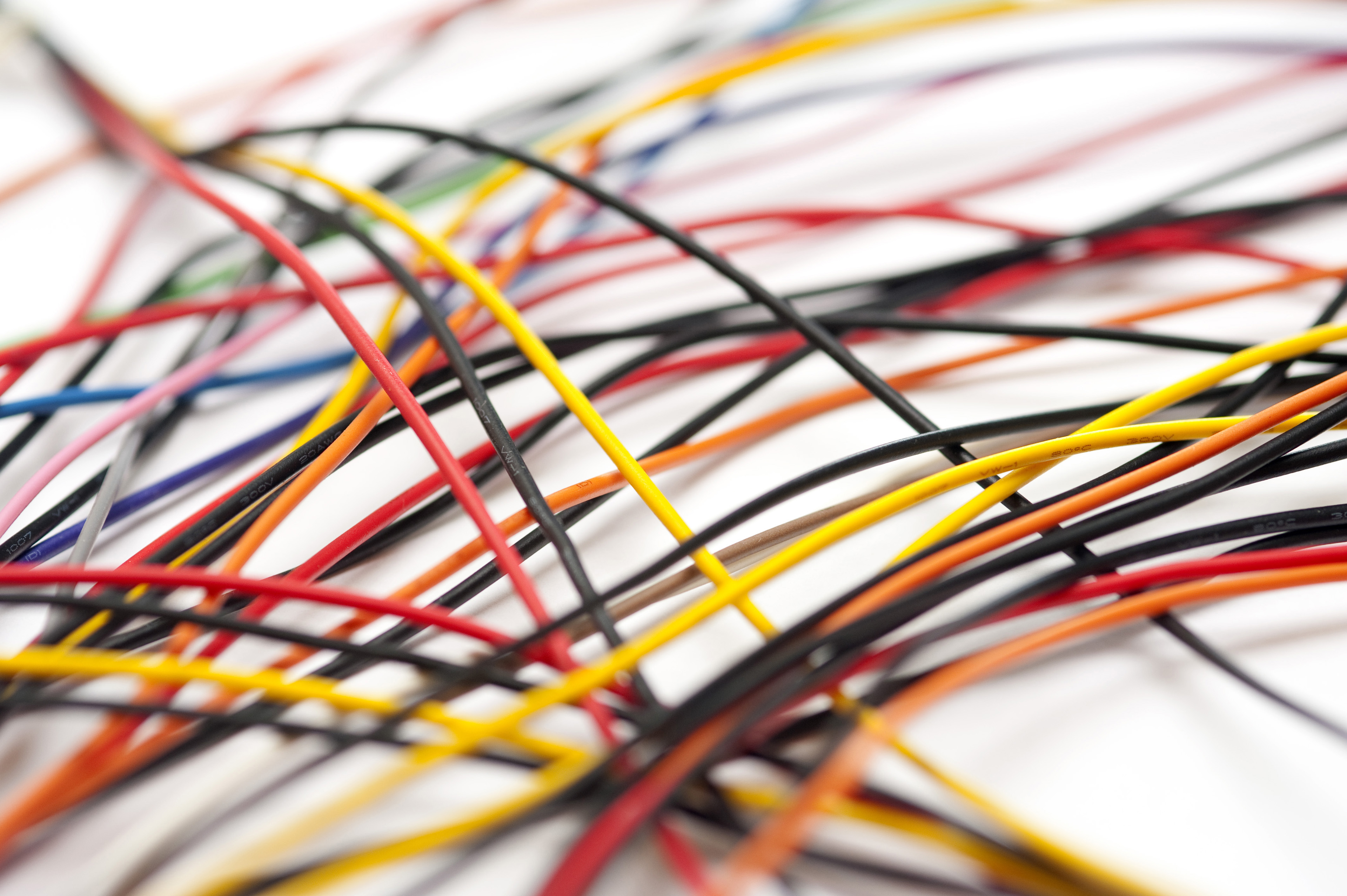 Image of Tangle of colorful electric wires and cables | Freebie ...
