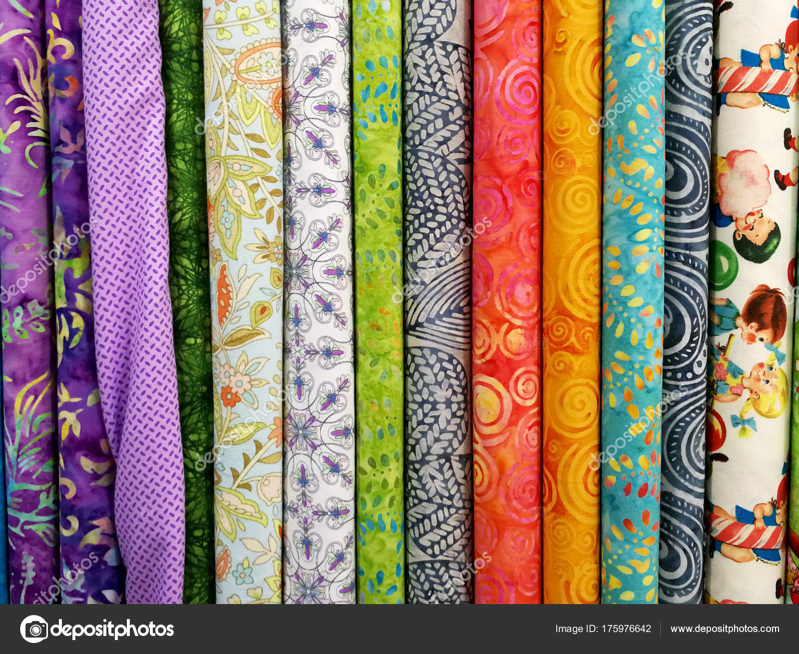 Colorful Fabrics Patchwork — Stock Photo © eskaparate #175976642