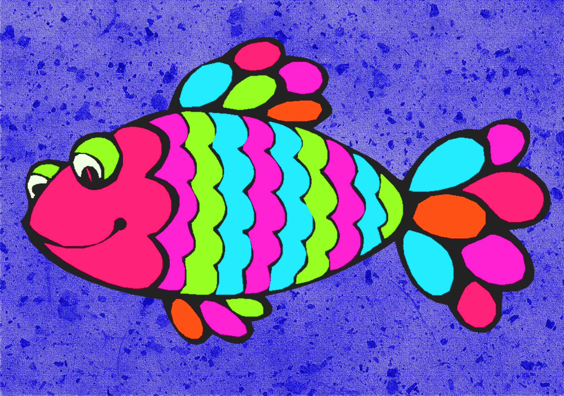 Рыбки для рисования цветные