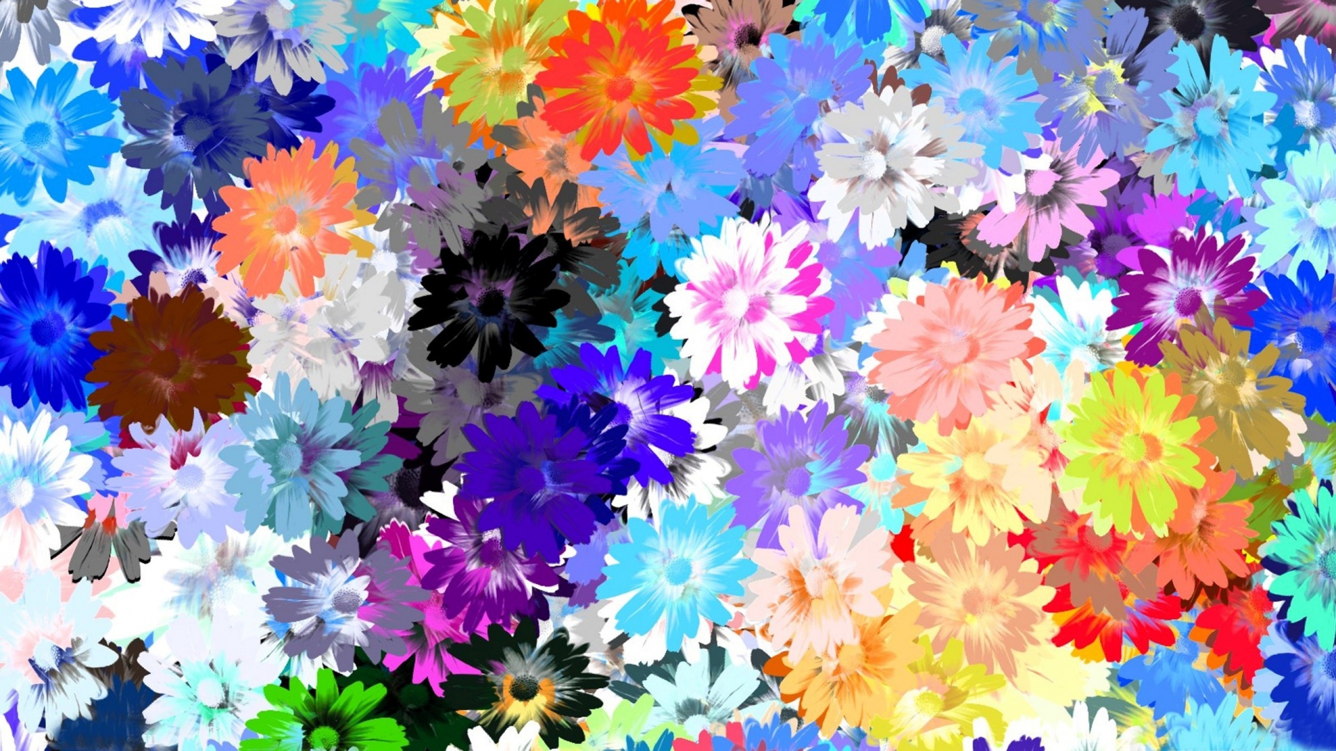 Colorful Flowers Drawing at GetDrawings.com | Free for personal use ...