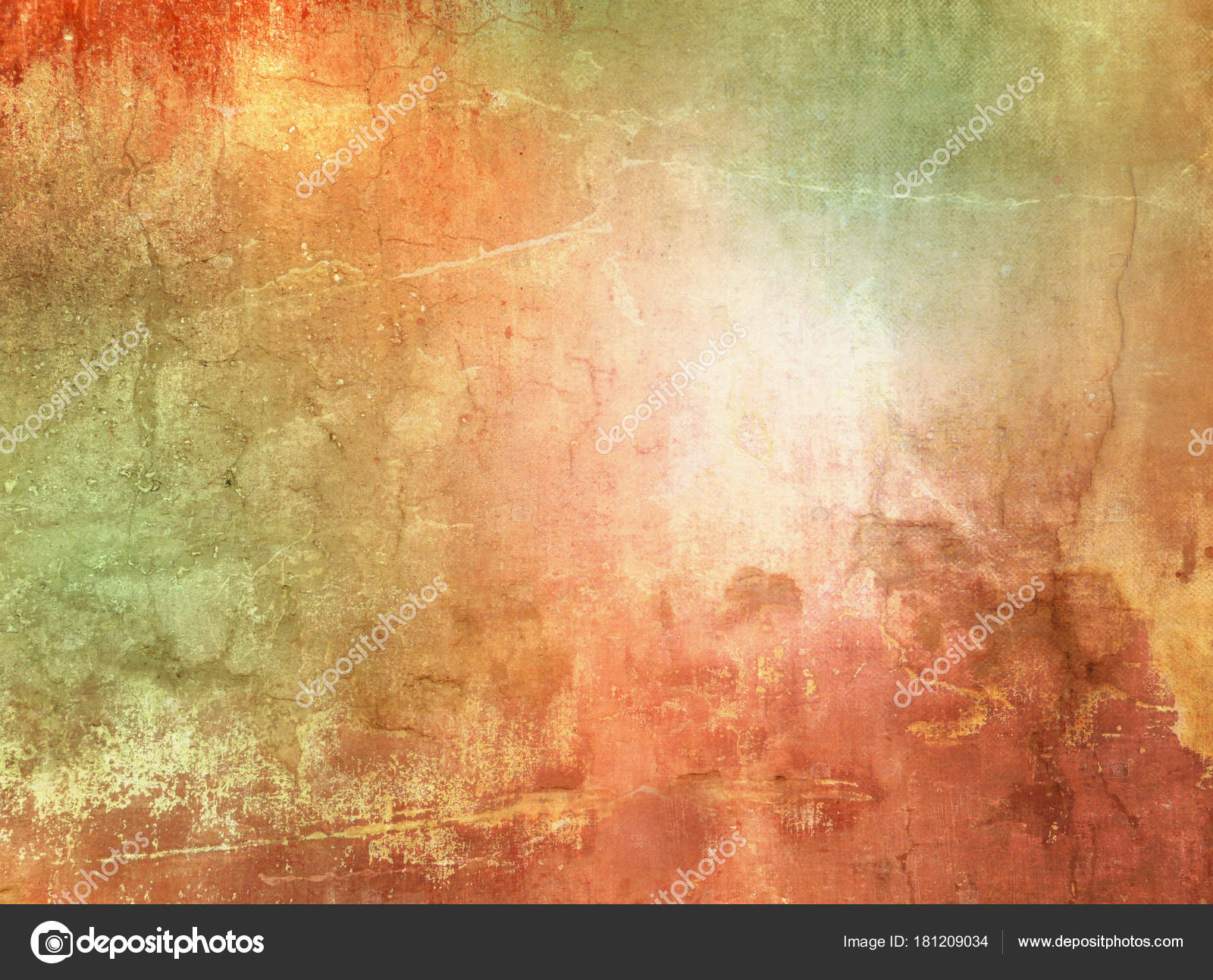 Colorful grunge background orange green - abstract nature texture ...