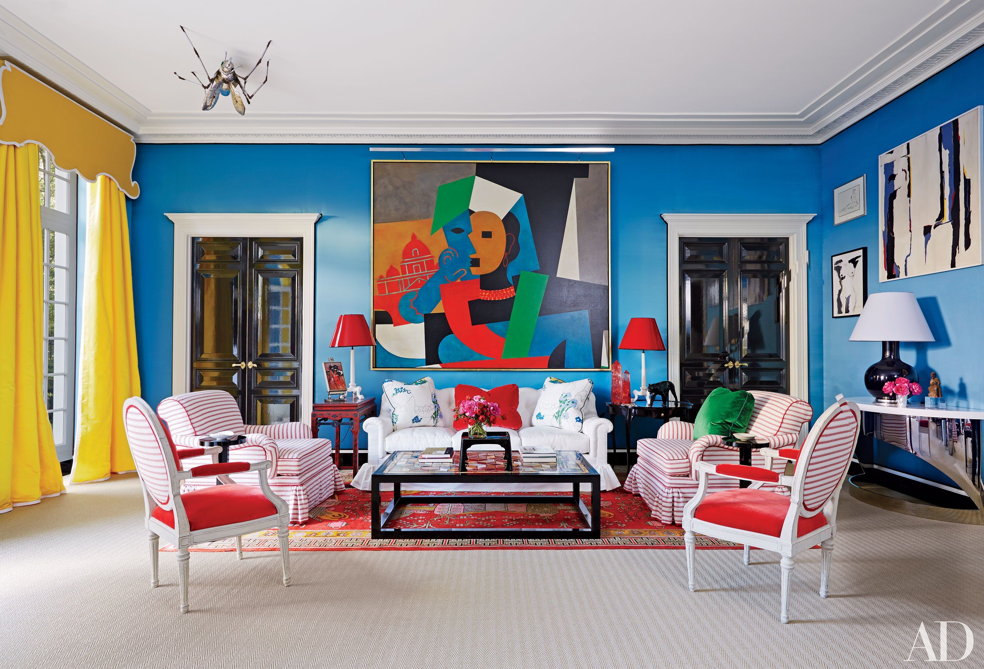 25 Colorful Rooms from the AD Archives | Architectural digest, Room ...