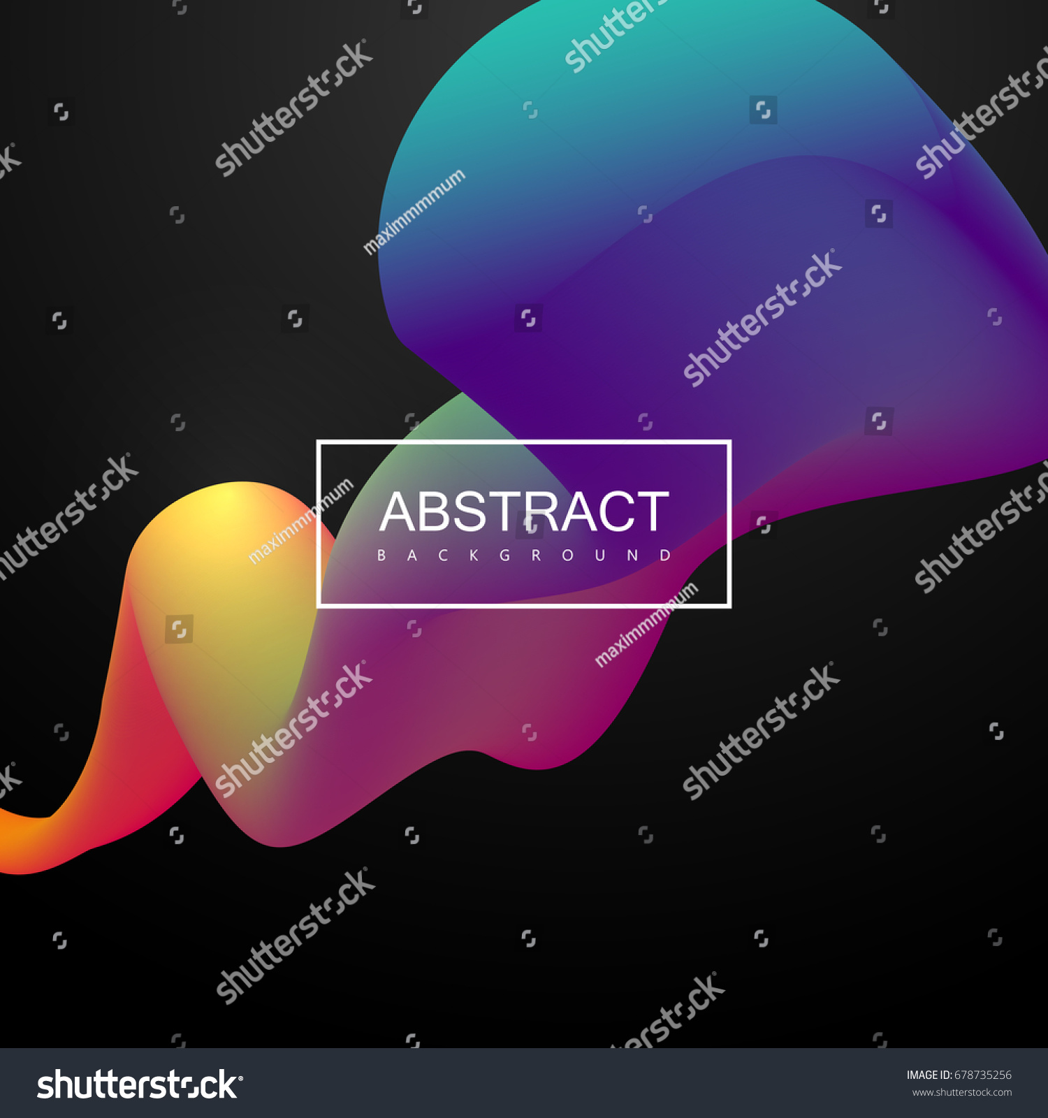 Abstract 3 D Colorful Shape Vector Artistic Stock Vector 678735256 ...
