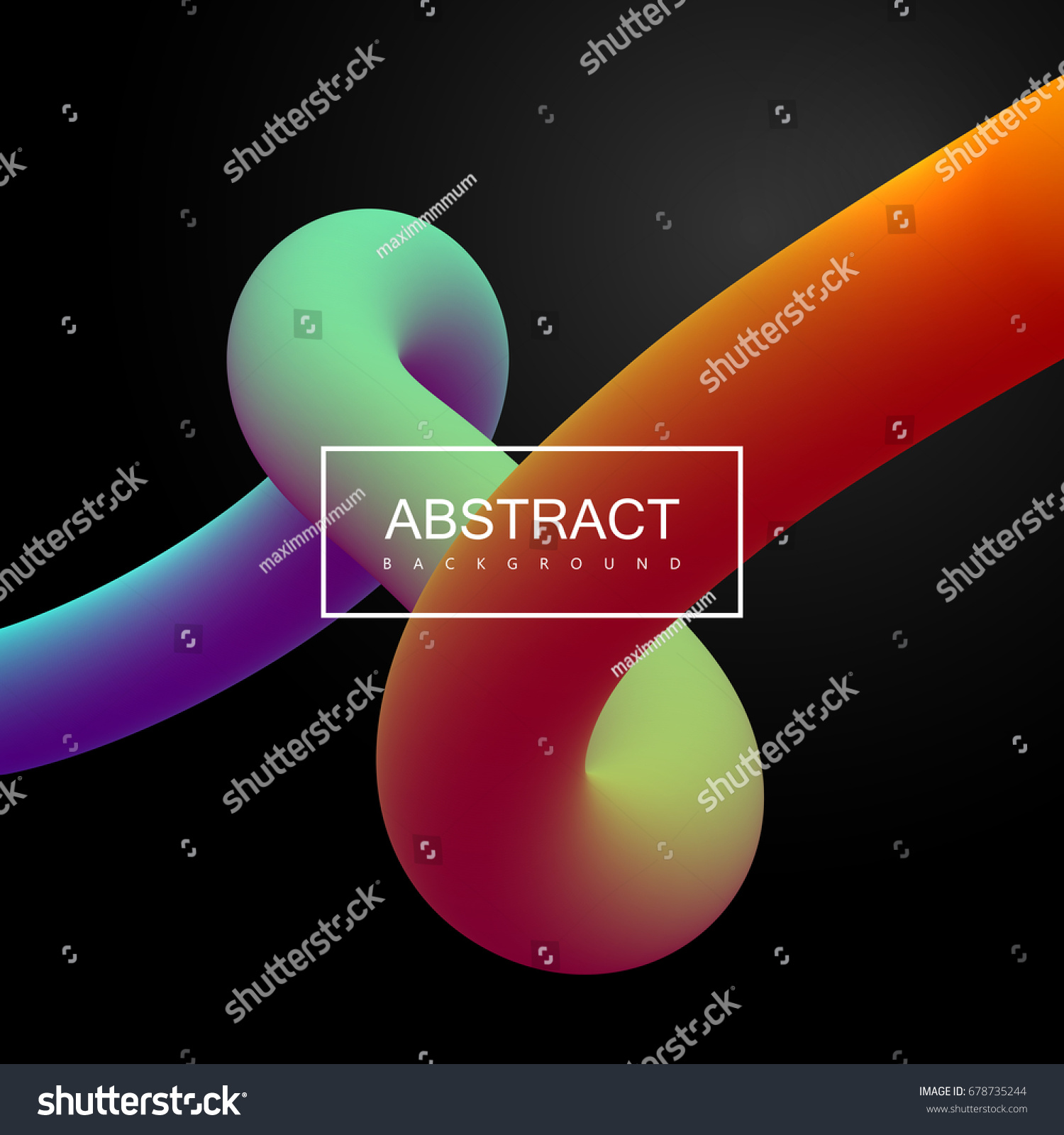 Abstract 3d Colorful Curved Line Vector Stock Vector (2018 ...
