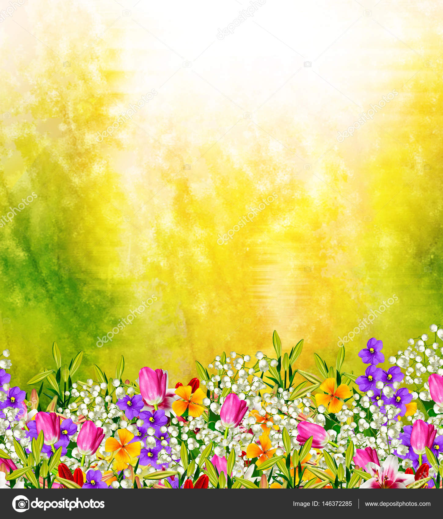 Colorful spring flowers — Stock Photo © alenalihacheva #146372285