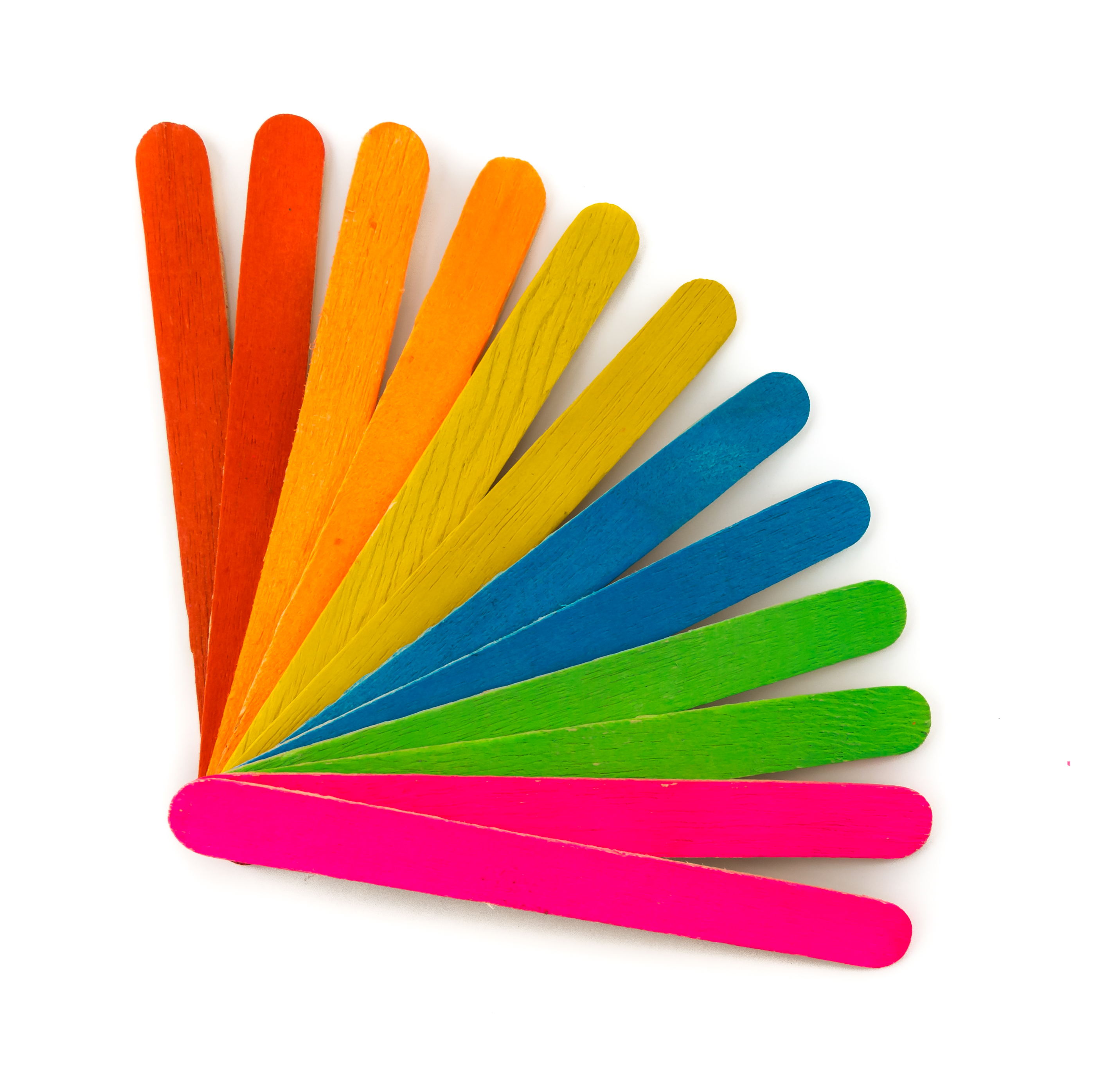Colorful Ice Cream Sticks for Ealy Education Purposes Isolated on ...