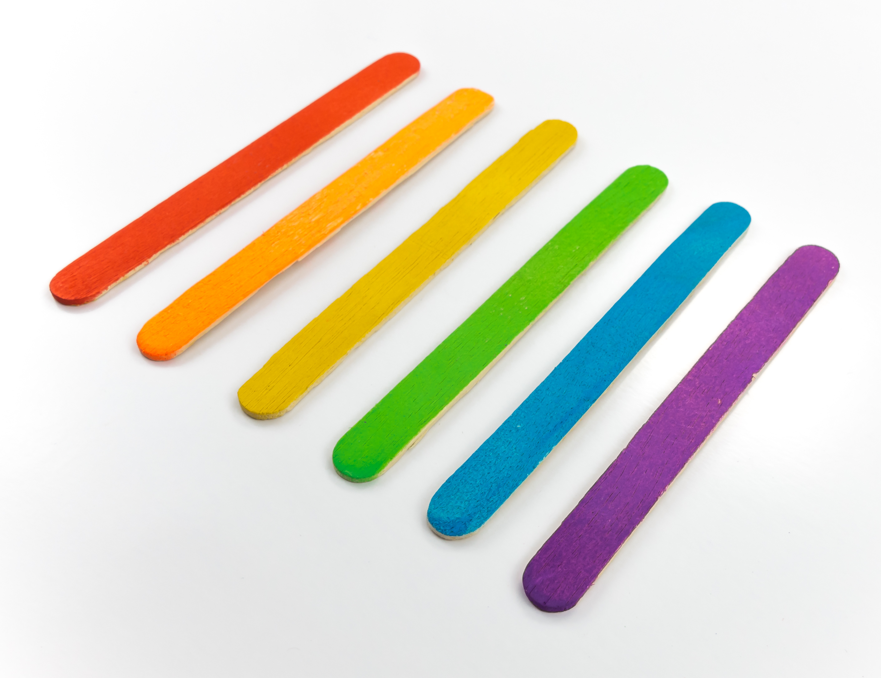 Colorful Ice Cream Sticks for Ealy Education Purposes Isolated on ...