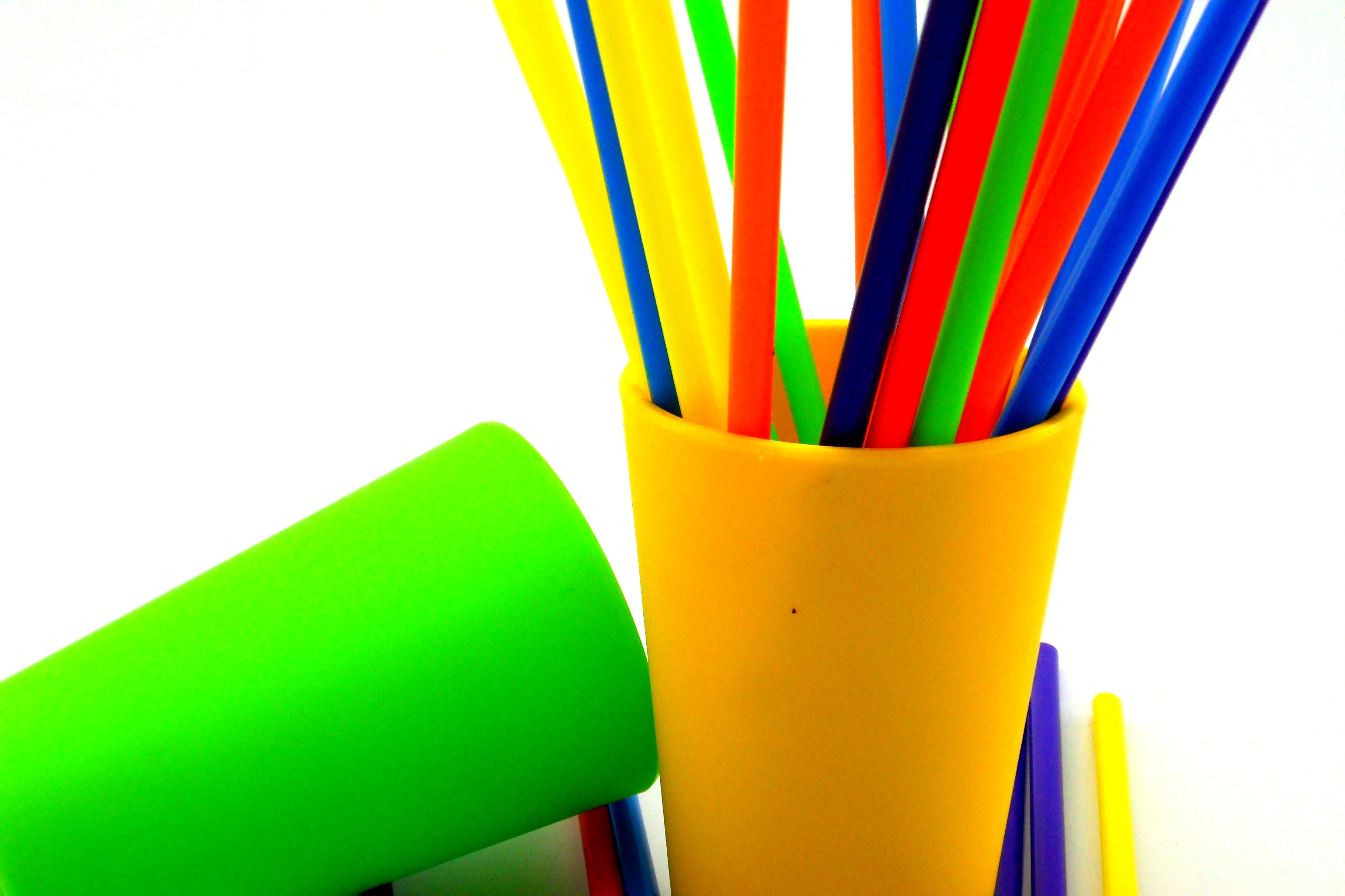 Colorful straws photo