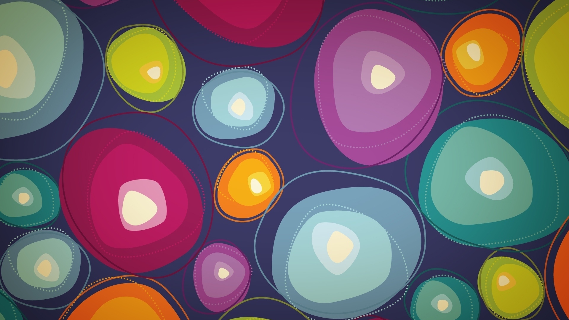 Download Wallpaper 1920x1080 circles, background, colorful, texture ...