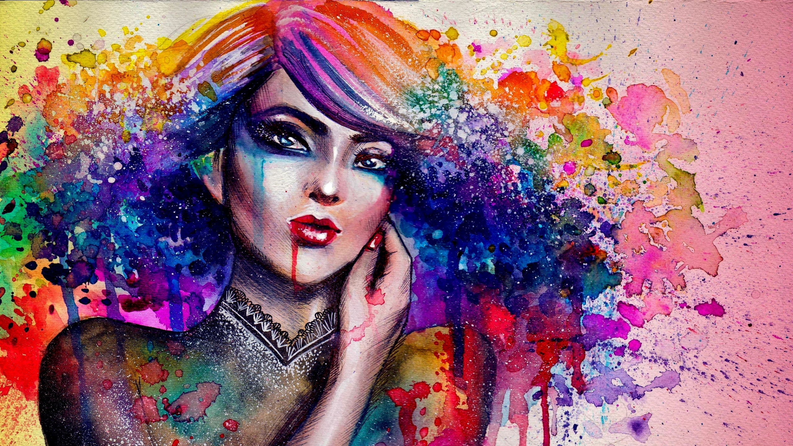 Colorful woman photo