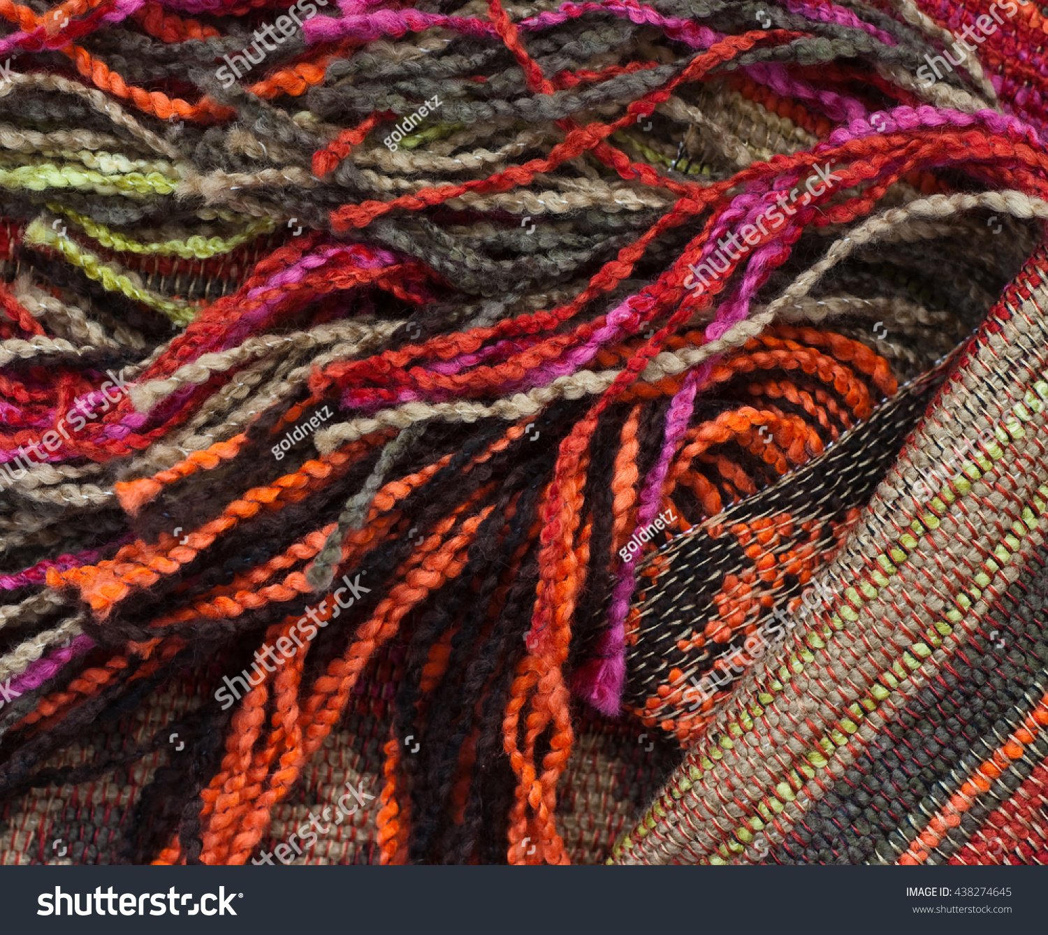 Colorful Wool Background Close Traditional Beautiful Stock Photo ...