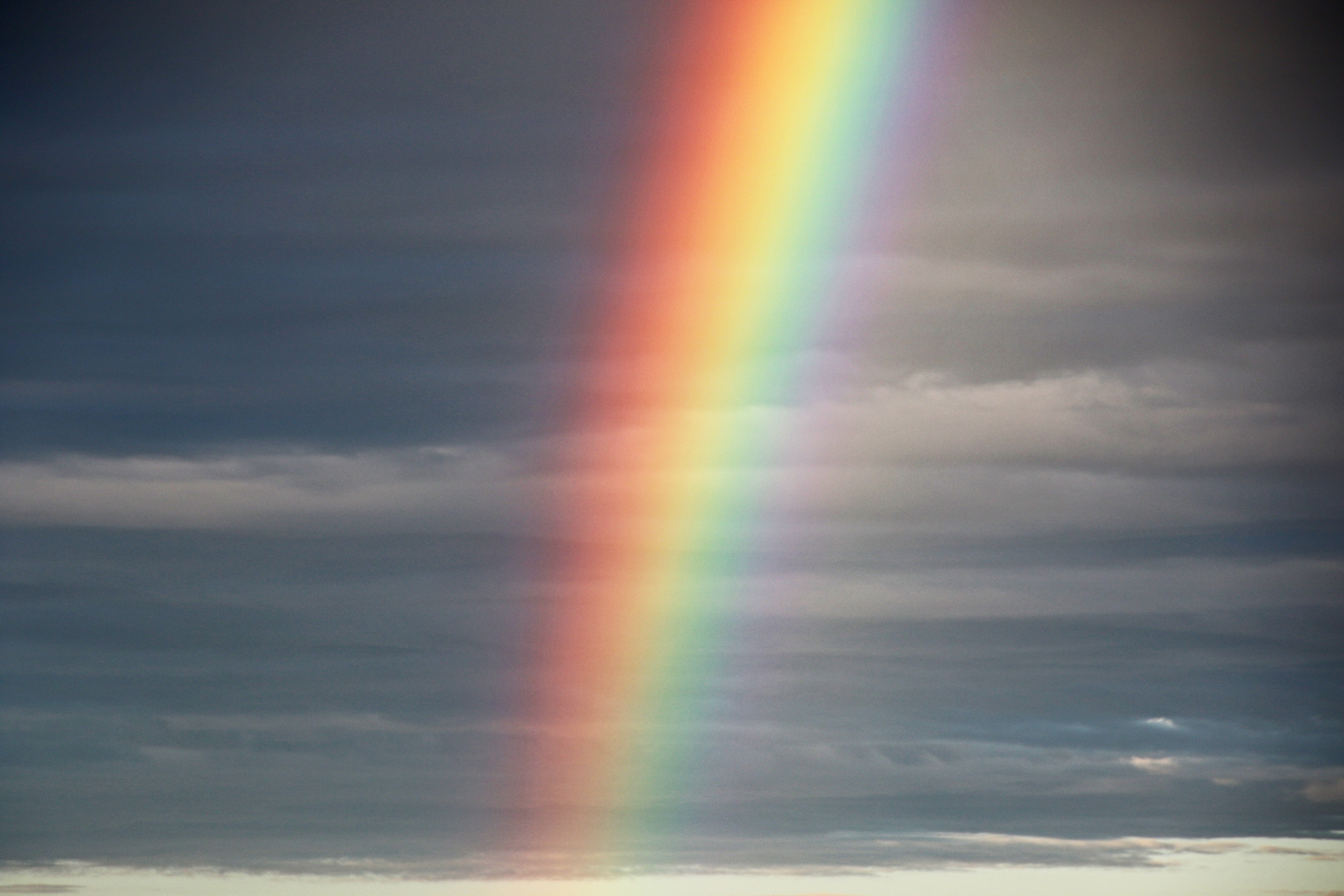 Colourful rainbow in the sky photo