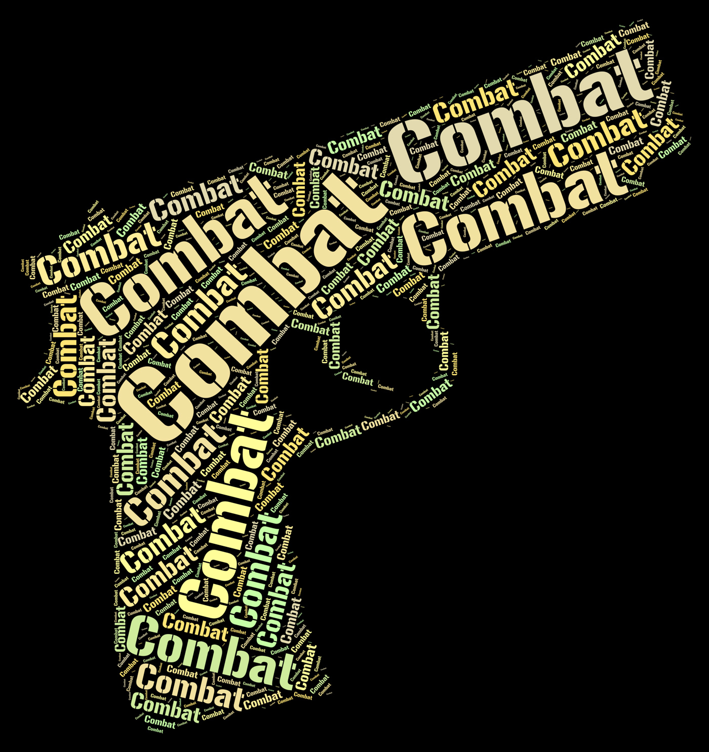 Combat Word Represents Inhibit Impede And War, Action, Prevent, Wordclouds, Wordcloud, HQ Photo