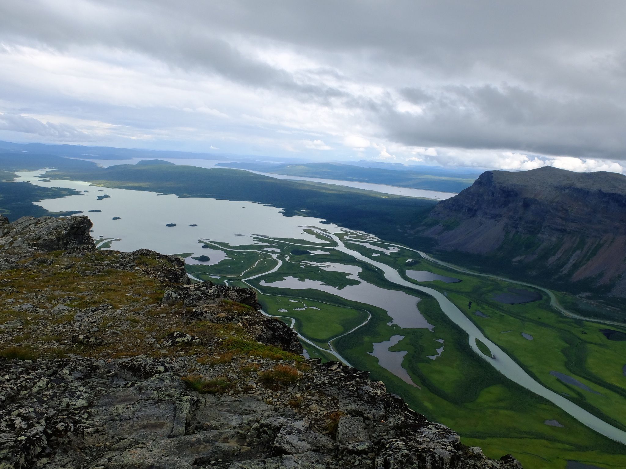 Delta views in Sarek, Sweden. Mountains, water and sky are a great ...