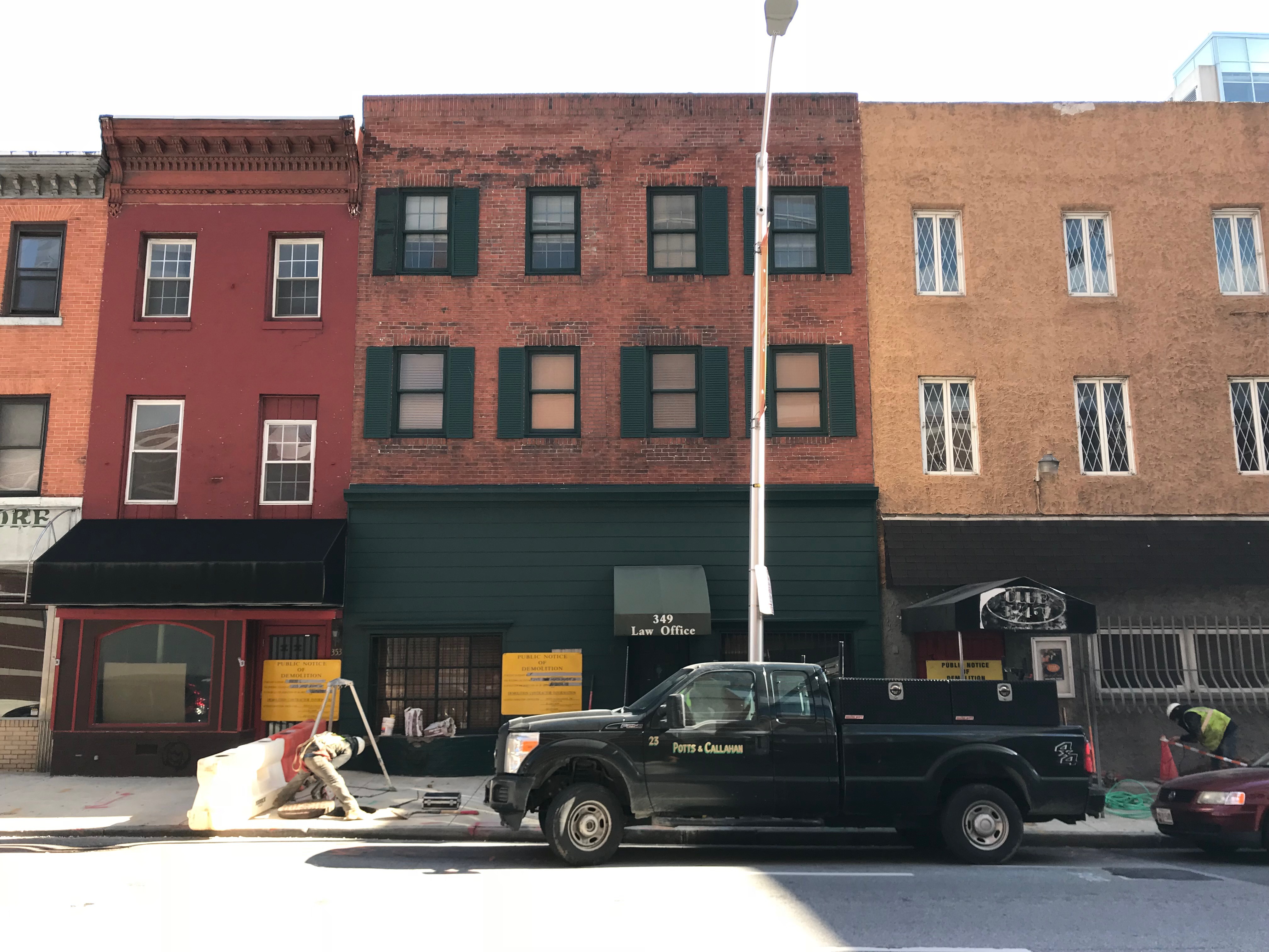 Commercial block proposed for demolition, 347-357 n. calvert street, baltimore, md 21202 photo
