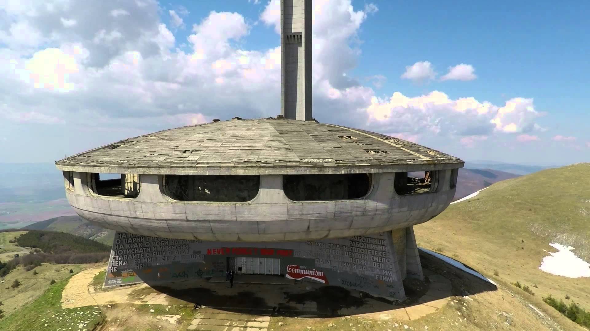 Eerie Drone's Eye View Of Crumbling Communist Buzludzha Monument ...