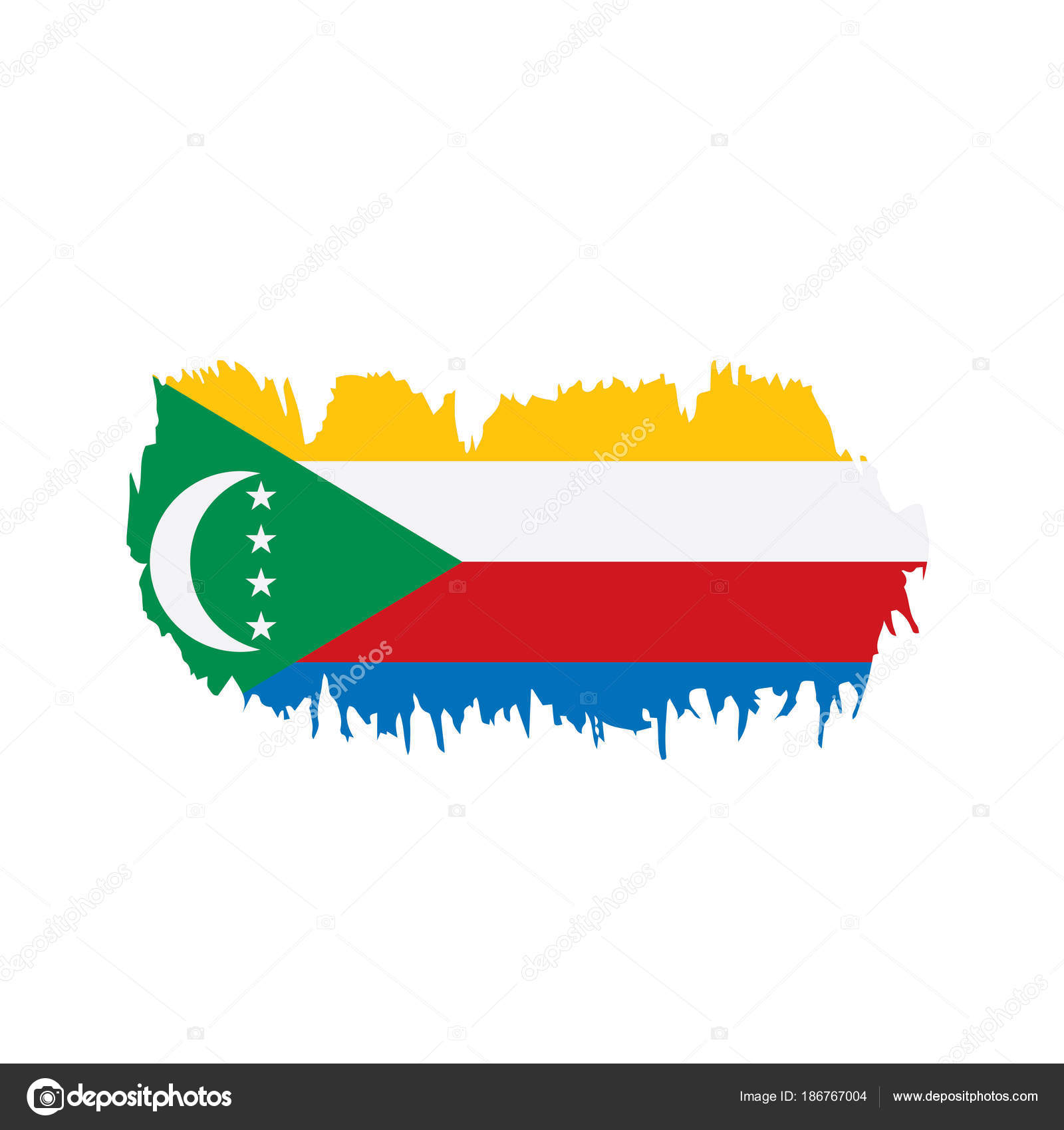 Comoros flag, vector illustration — Stock Vector © artbutenkov ...