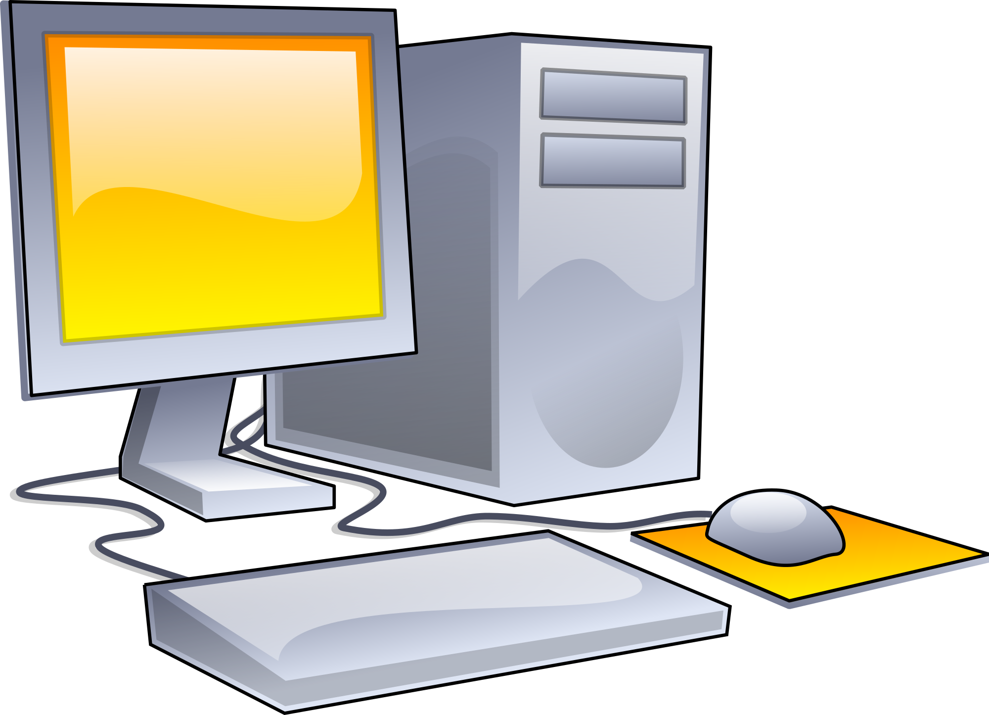 Desktop computer clipart photo