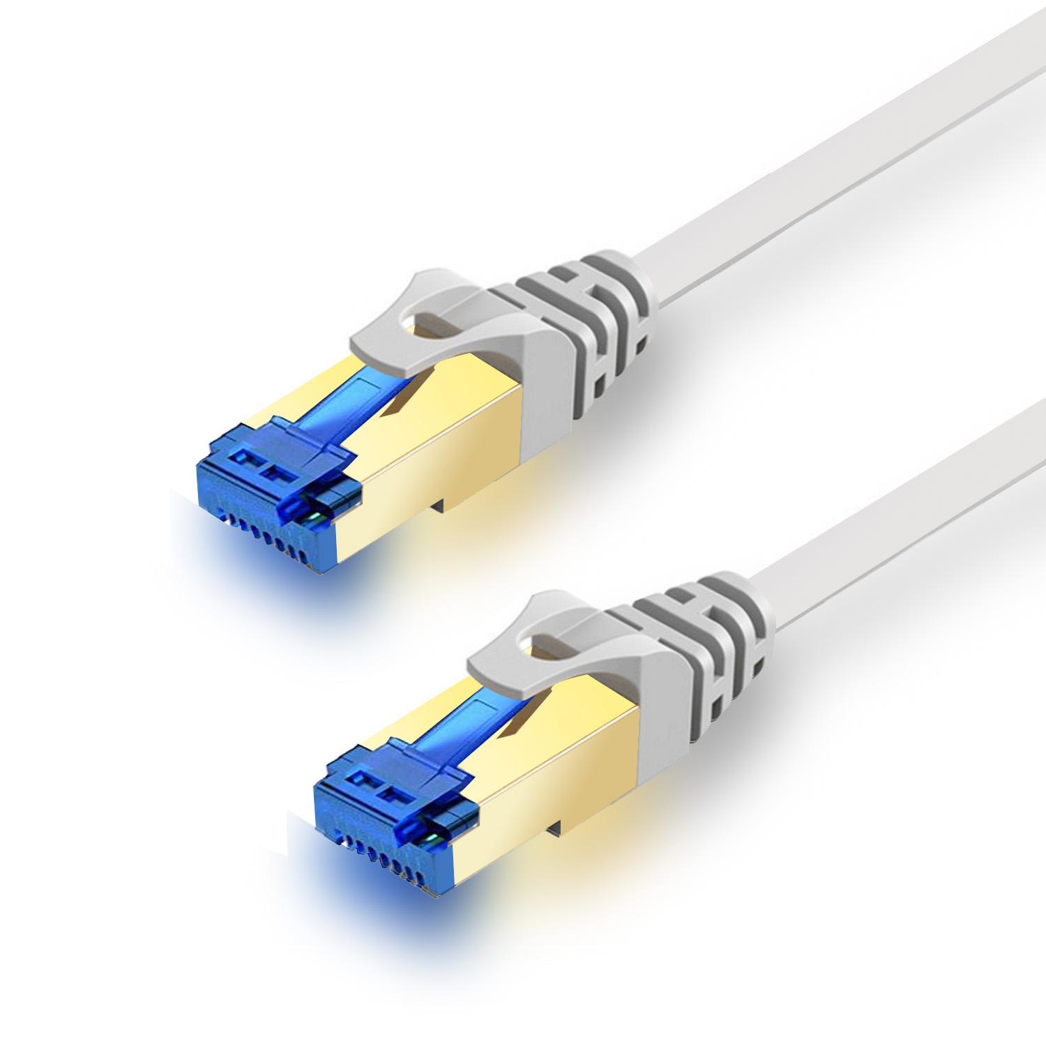 Annnwzzd 3ft 100ft Flat Cat7 Ethernet Cable Ultra Thin Design Rj45 ...